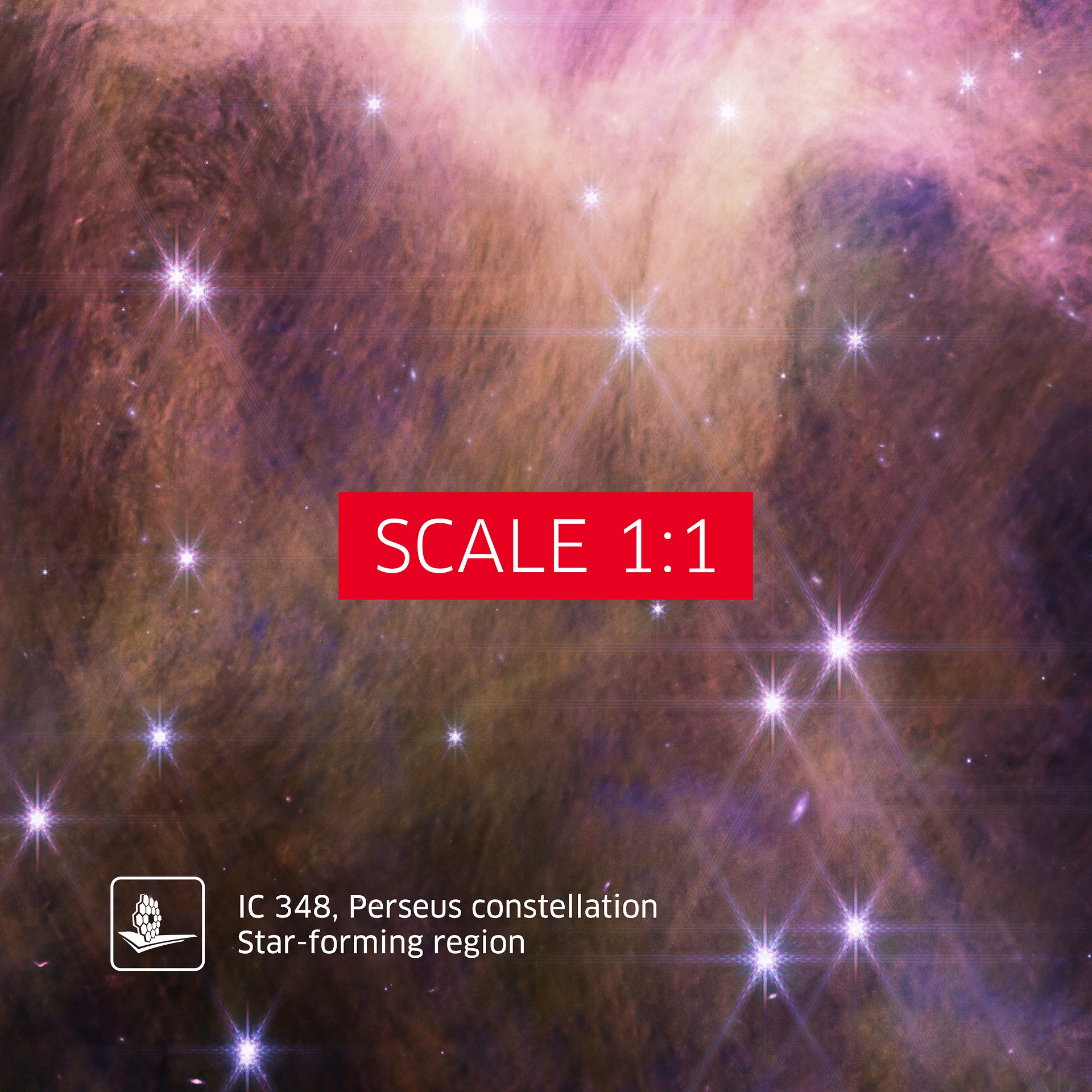 IC 348, Perseus constellation (James Webb/JWST) — space poster product image (5)