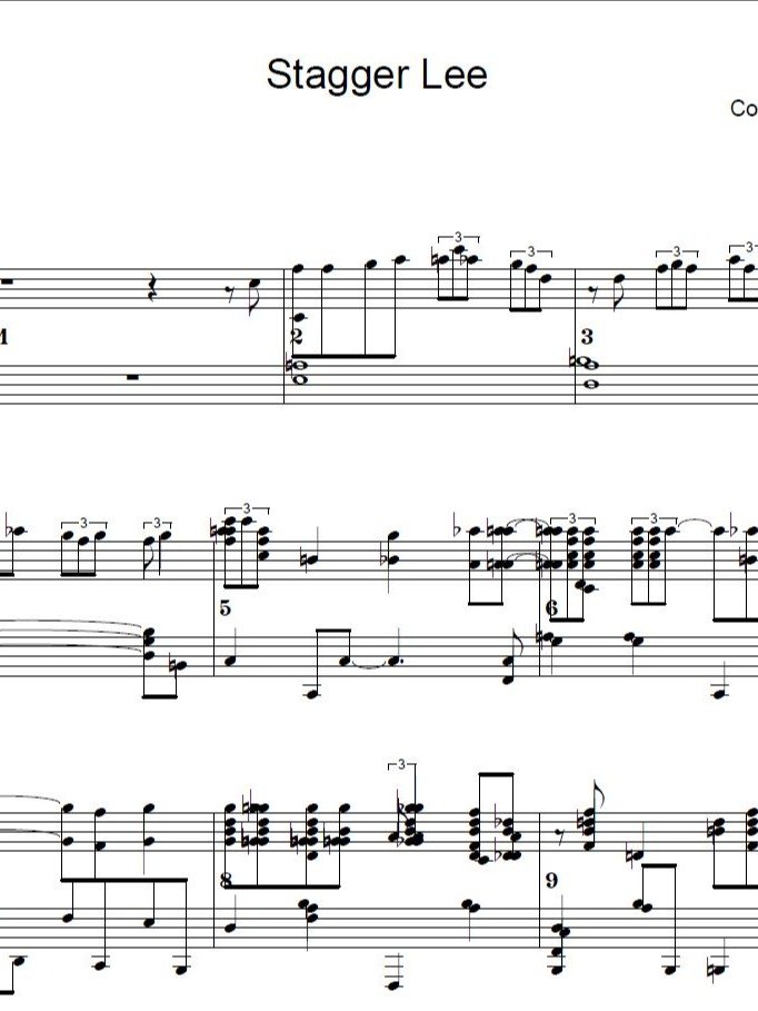 Stagger Lee - Piano sheet music product image (1)