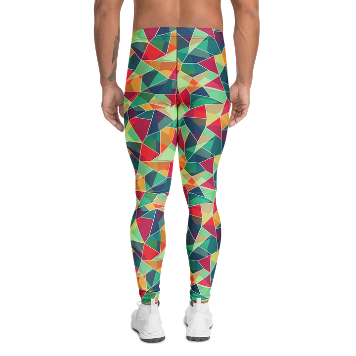 Comfortable Men's Leggings with Geometric Triangle Pattern product image (2)