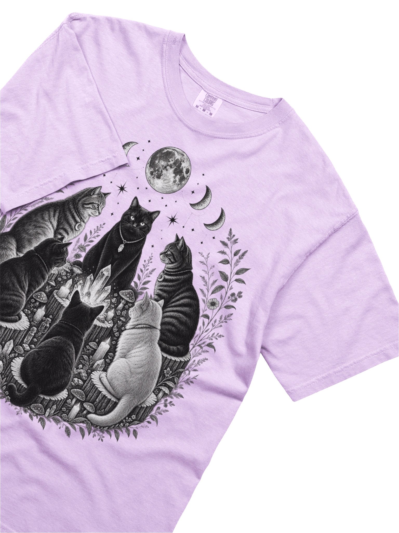 Celestial Cat Coven T-Shirt | Witchy Moon Phase product image (11)