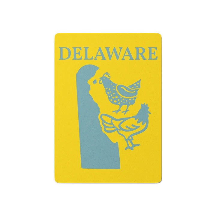 "Delaware" Blue Chickens Poker Deck product image (1)