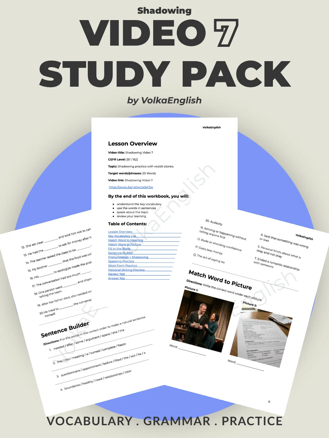 Repeat-After-Me Story + SHADOWING English Speaking Practice - Shadowing Video 7 Study Pack product image (1)
