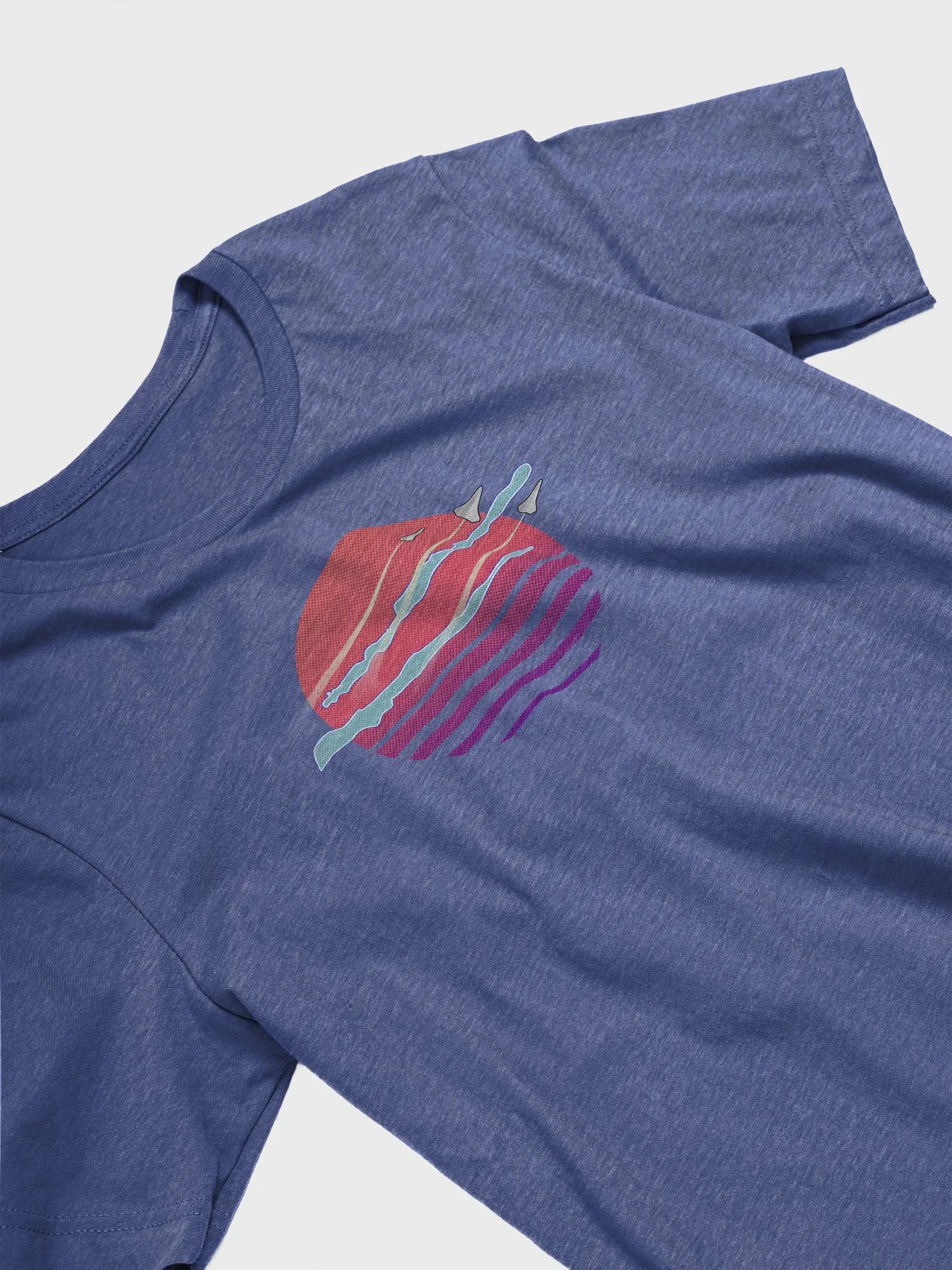 Retro 80s T-Shirt - Synthwave Sunset Space Fighter Sci-Fi Neon Graphic Tee product image (2)