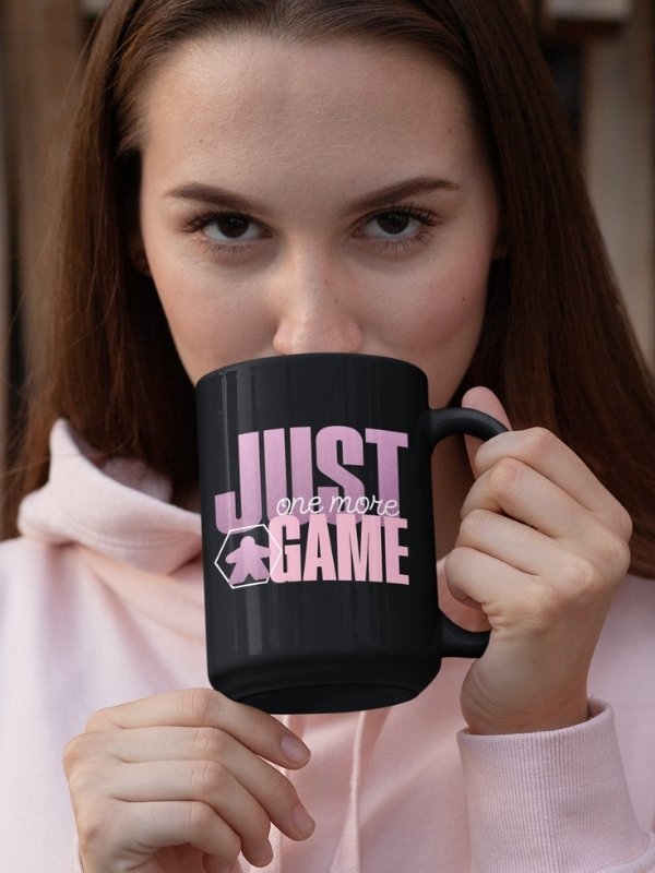 Pink Just One More Board Game Black 15 oz. Mug product image (2)