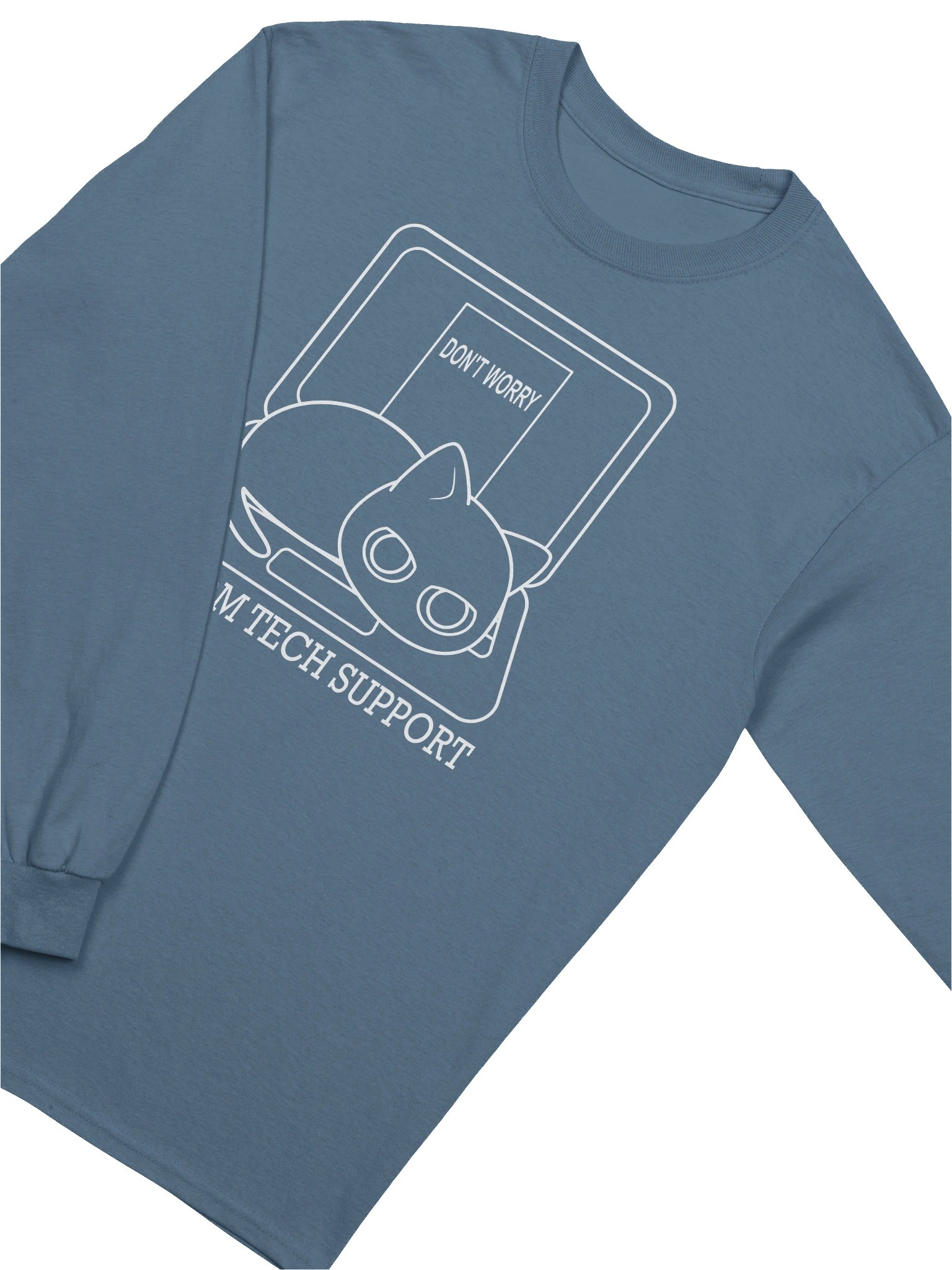 Cat on Laptop - Unisex Adult Long Sleeve T-shirt product image (11)