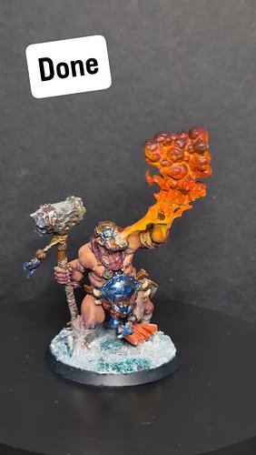 Ogre Firebelly done and dusted! #warhammer #warhammerpainting #warhammercommunity