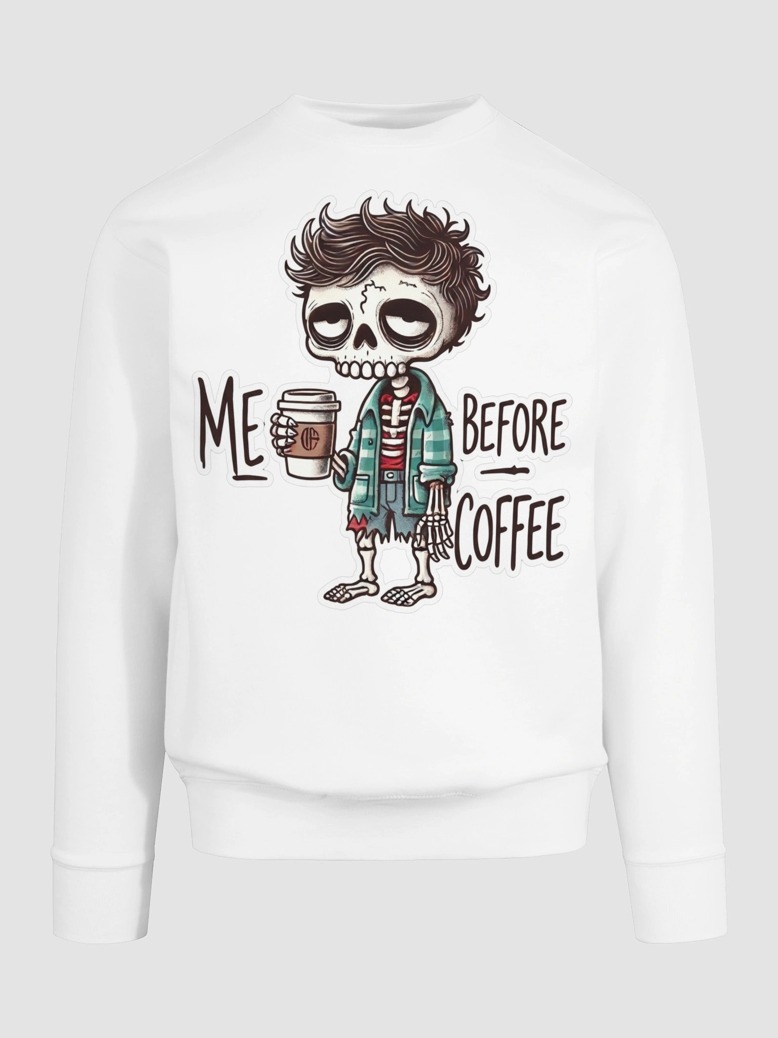 "Me Before Coffee" Zombie Dude Sweatshirt product image (10)