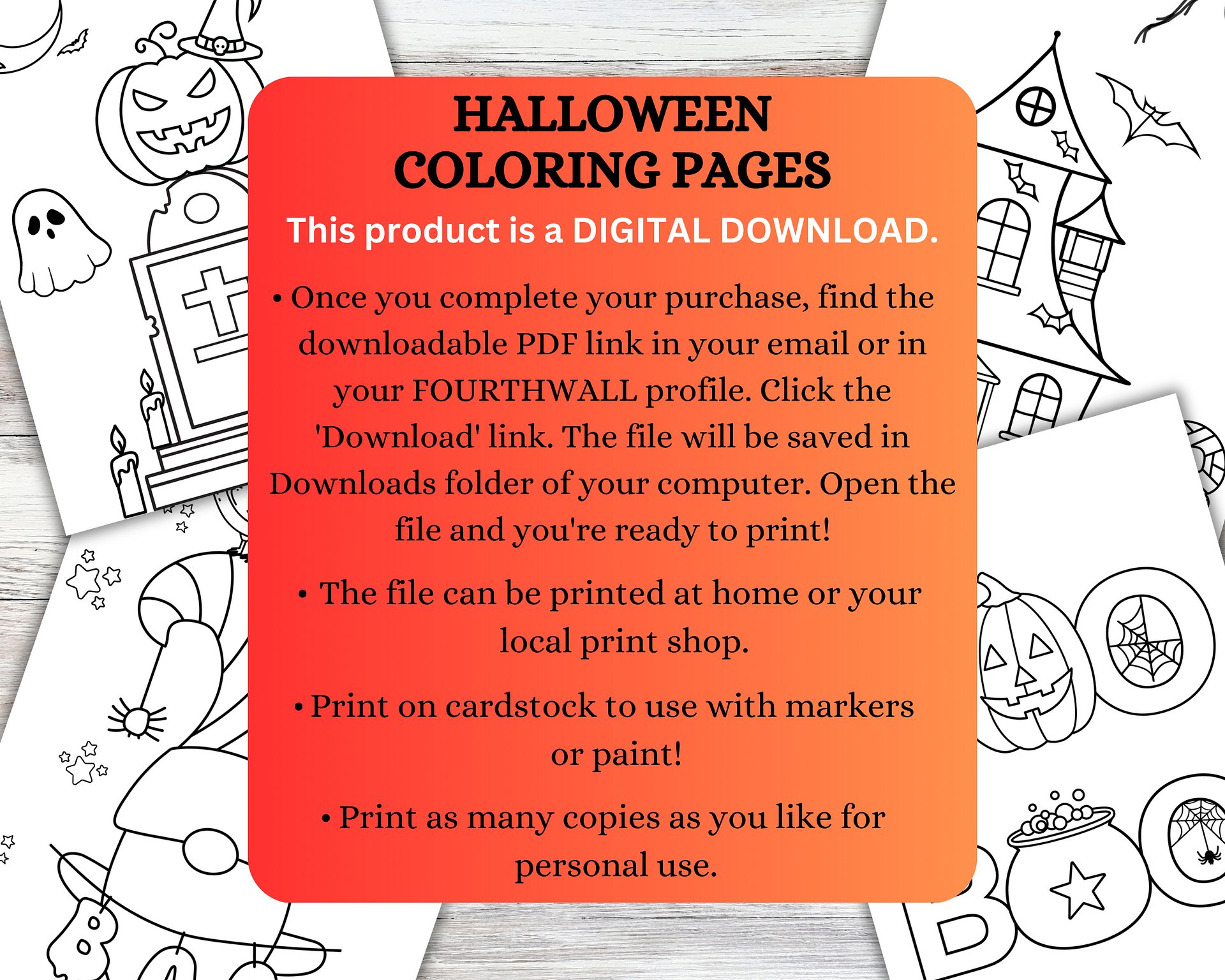 Halloween Coloring Pages product image (3)
