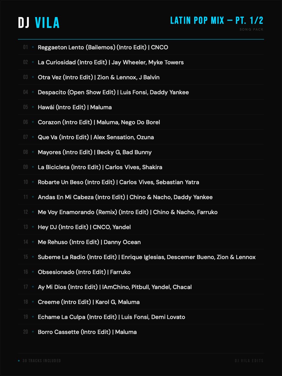 Latin Pop Mix - Song Pack product image (2)