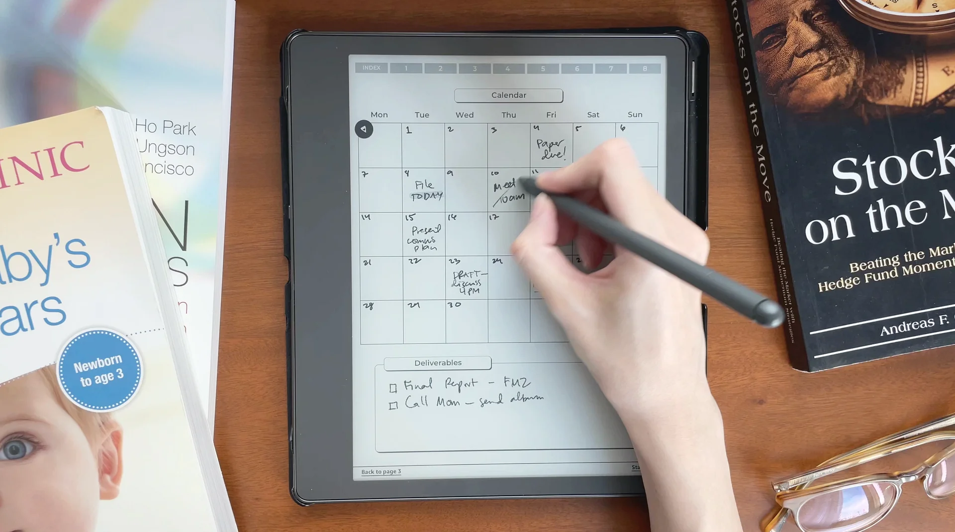 Custom eink notebook - LEFT tabs product image (3)