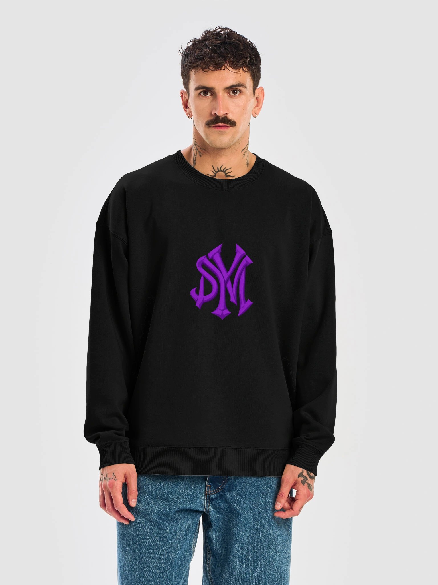 SM Signature Oversized Crewneck – Neon Horizon Edition product image (5)