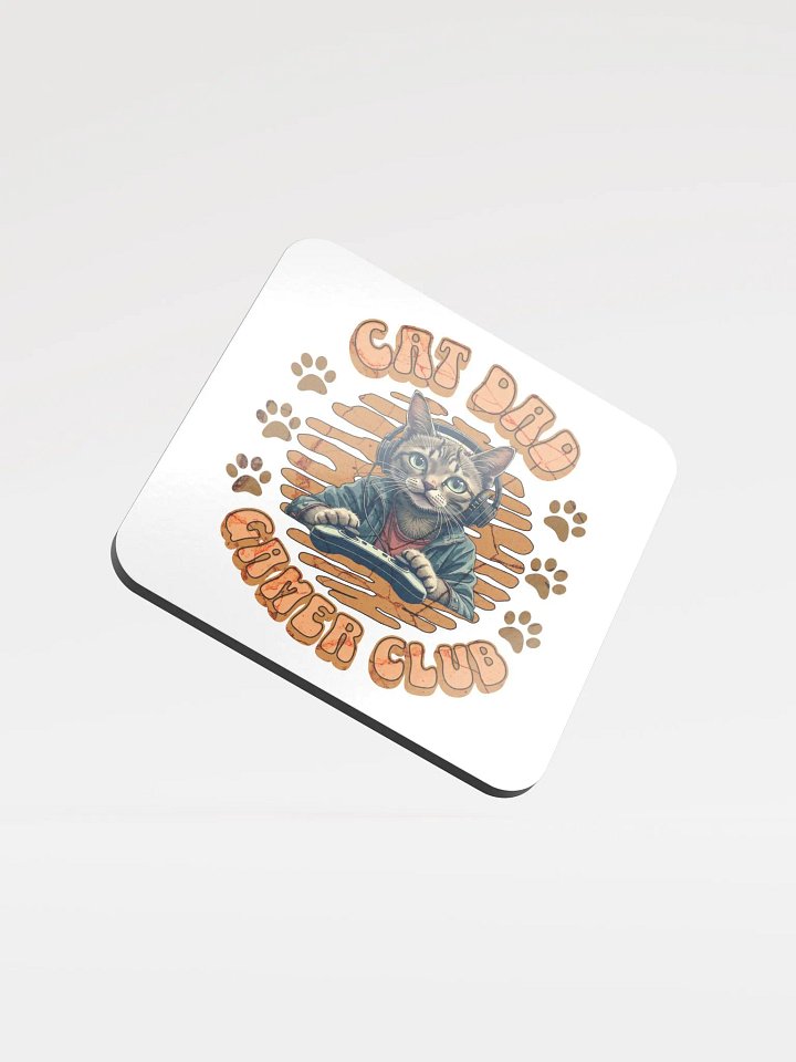 Cat Dad Gamer Club Coaster product image (2)