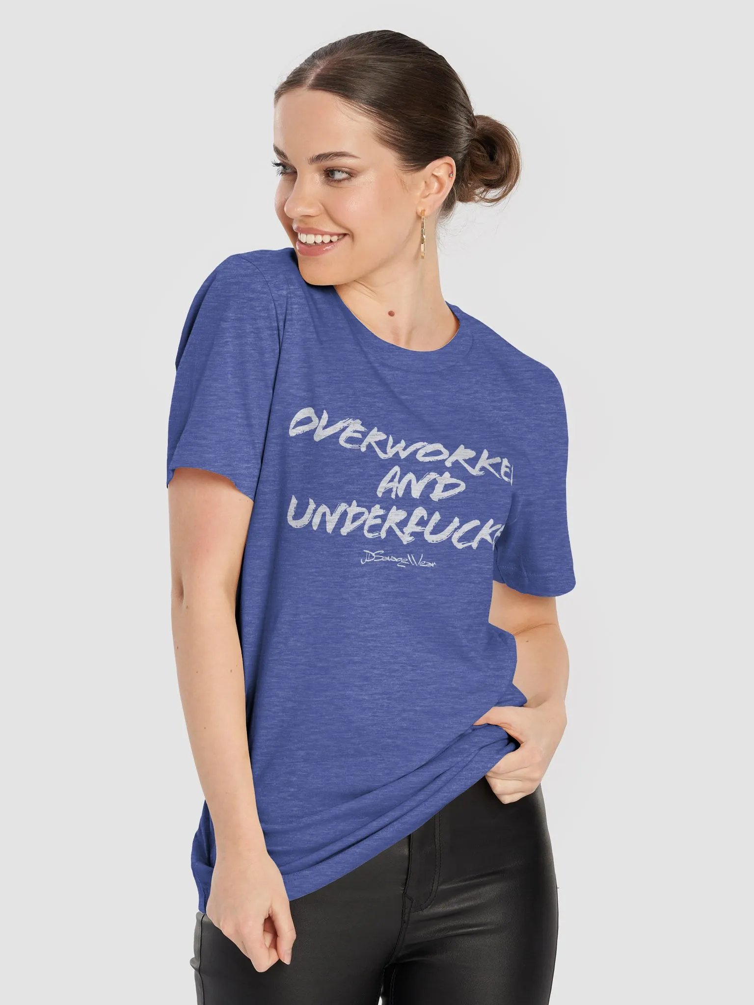 Overworked and Underfucked Bella+Canvas Supersoft T-Shirt product image (2)