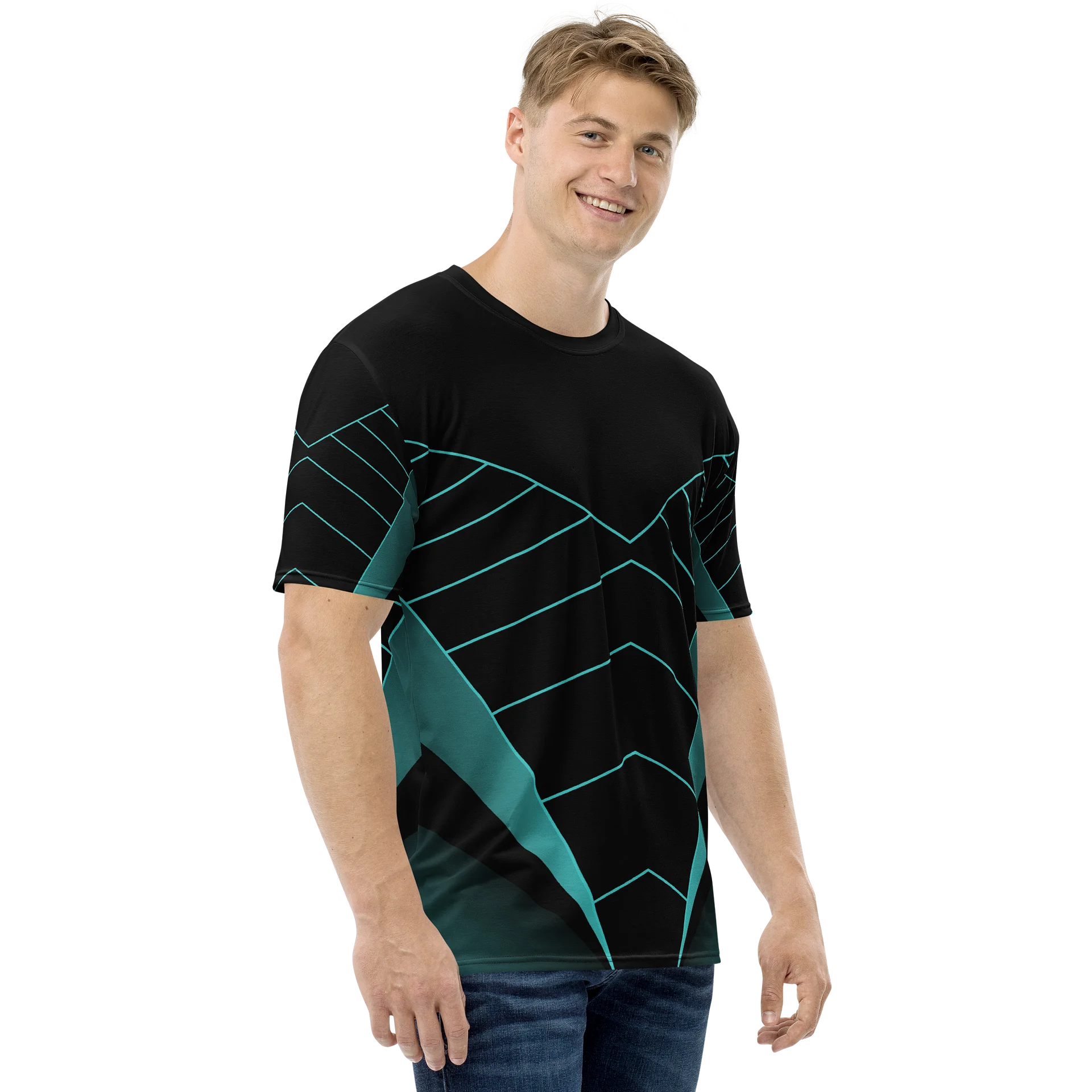 Neon Vortex Geometric Tee product image (3)