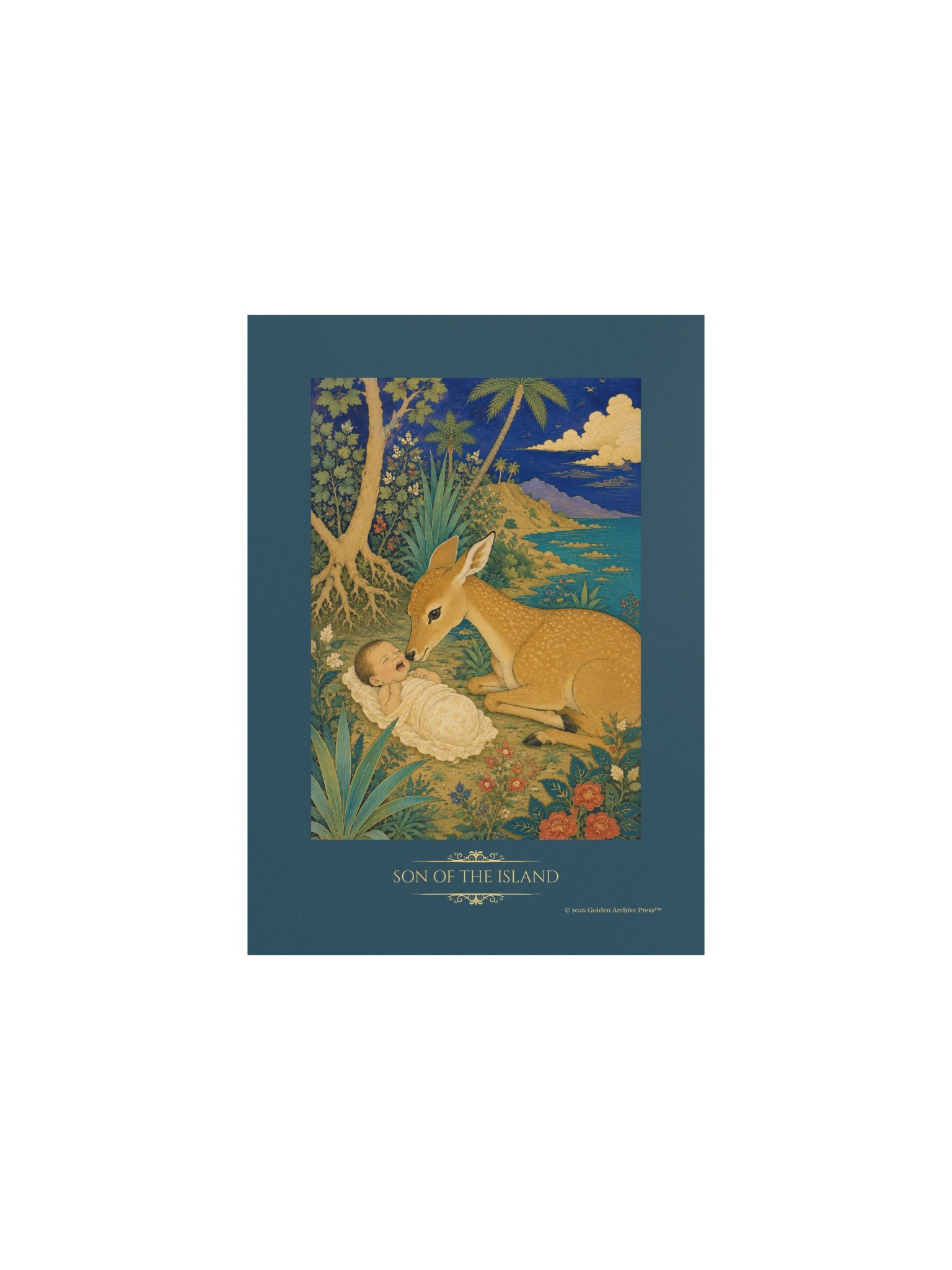 Son of the Island — Miniature Art Print (Baby and Gazelle) product image (3)