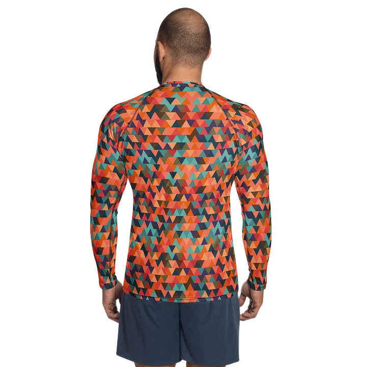 Colorful Geometric Triangles Men's Rash Guard product image (2)
