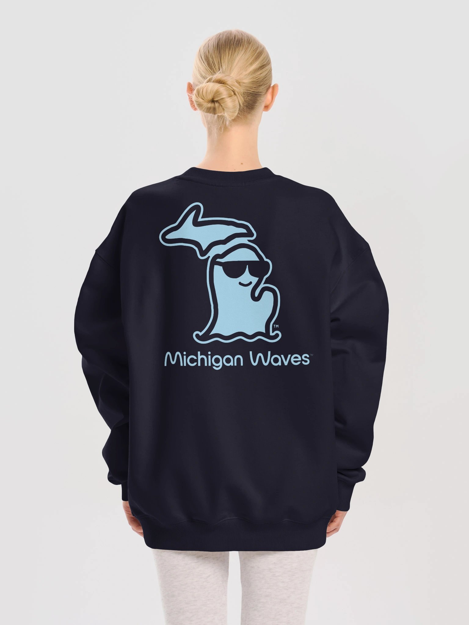 Michigan Waves™ French Terry Sweatshirt Ink Blue product image (1)
