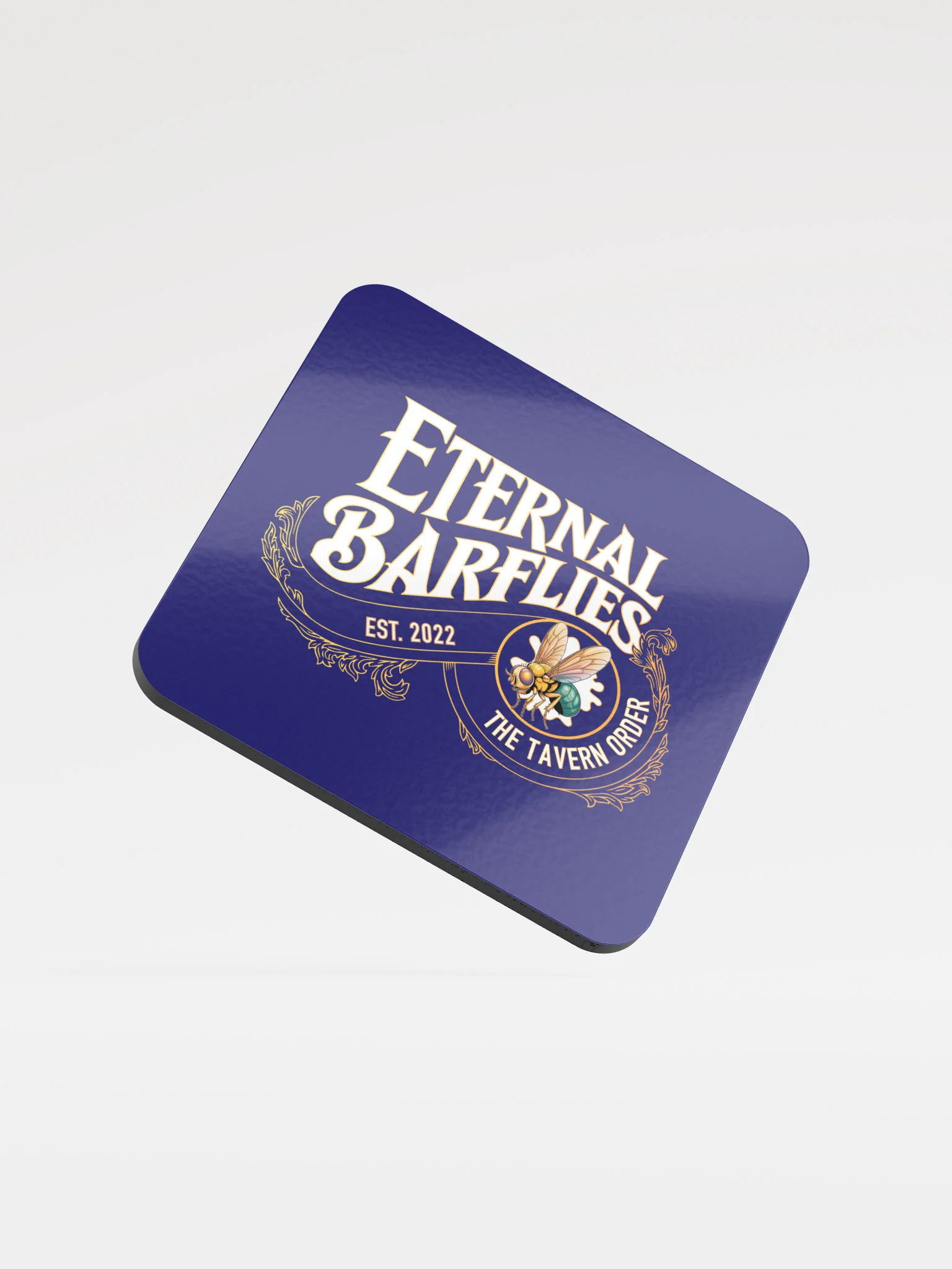 Eternal Barflies Tavern Glossy Cork Coaster product image (1)