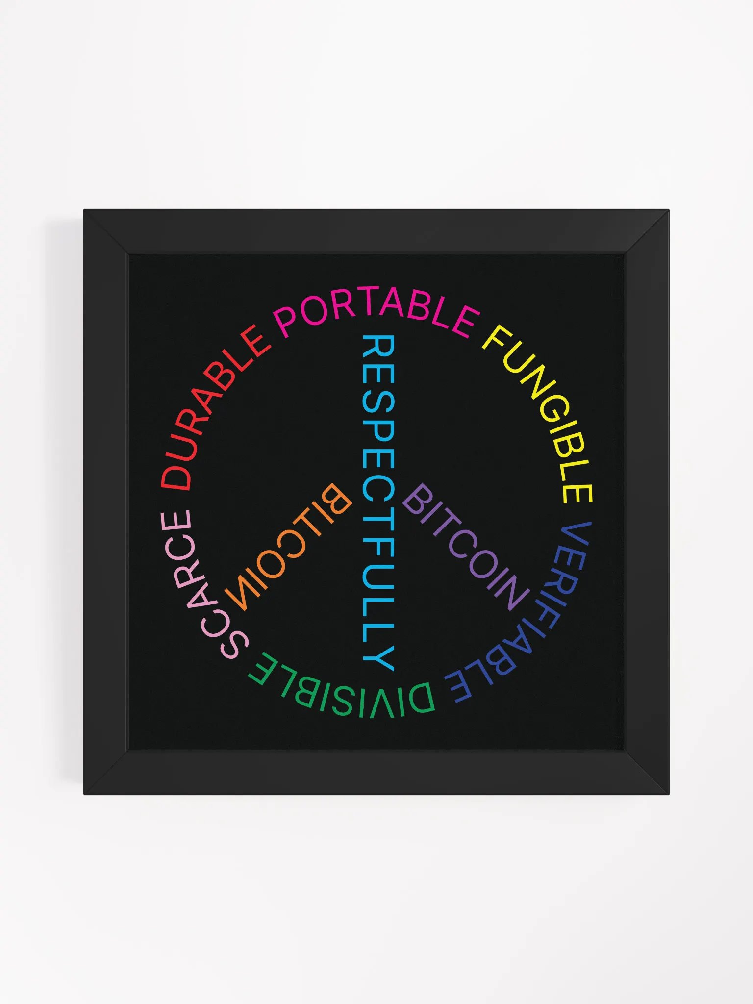 Bitcoin Peace Poster [framed] product image (1)