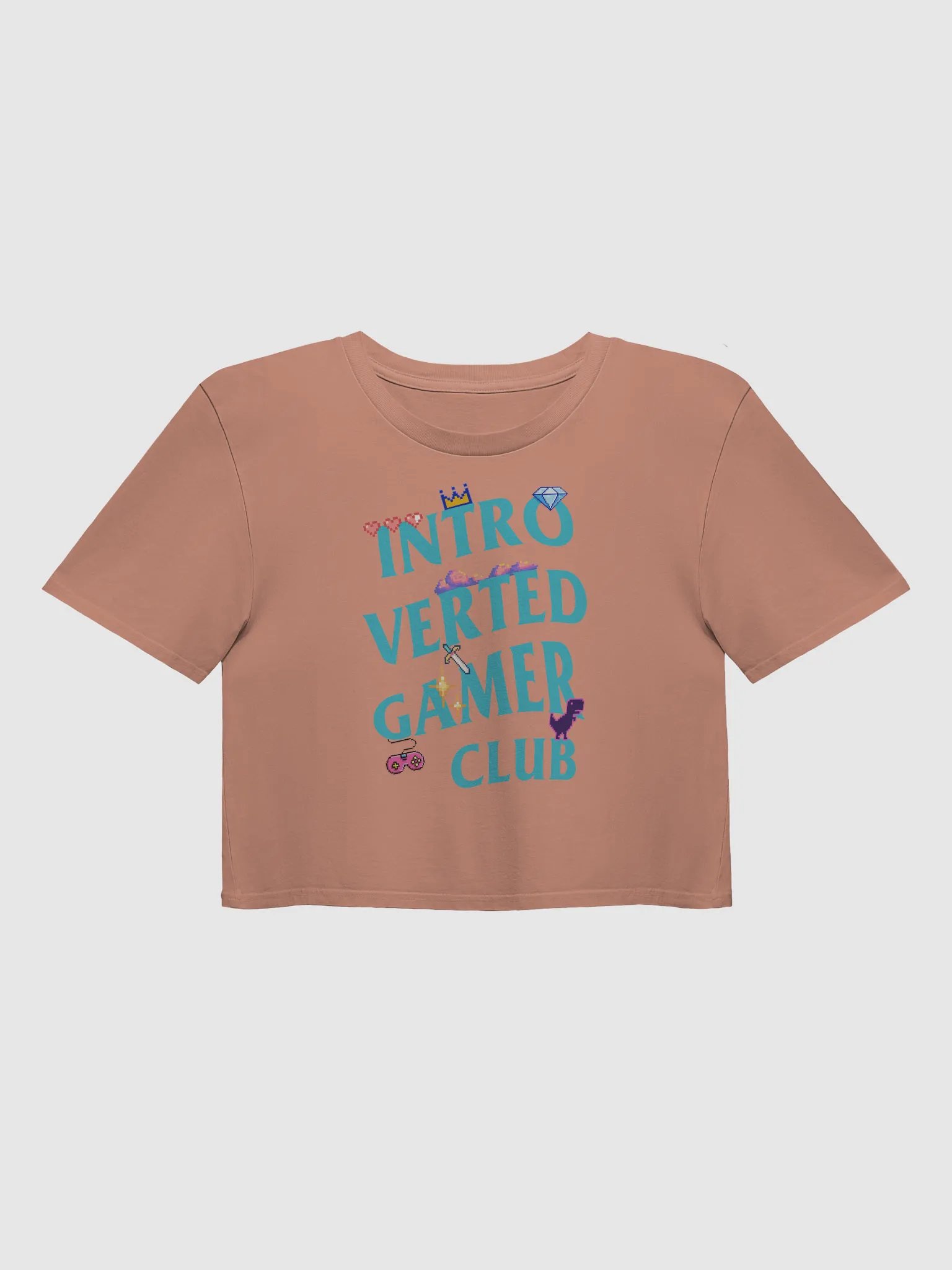 Introverted Gamer Club "Pixel-Elated" Croptop product image (1)