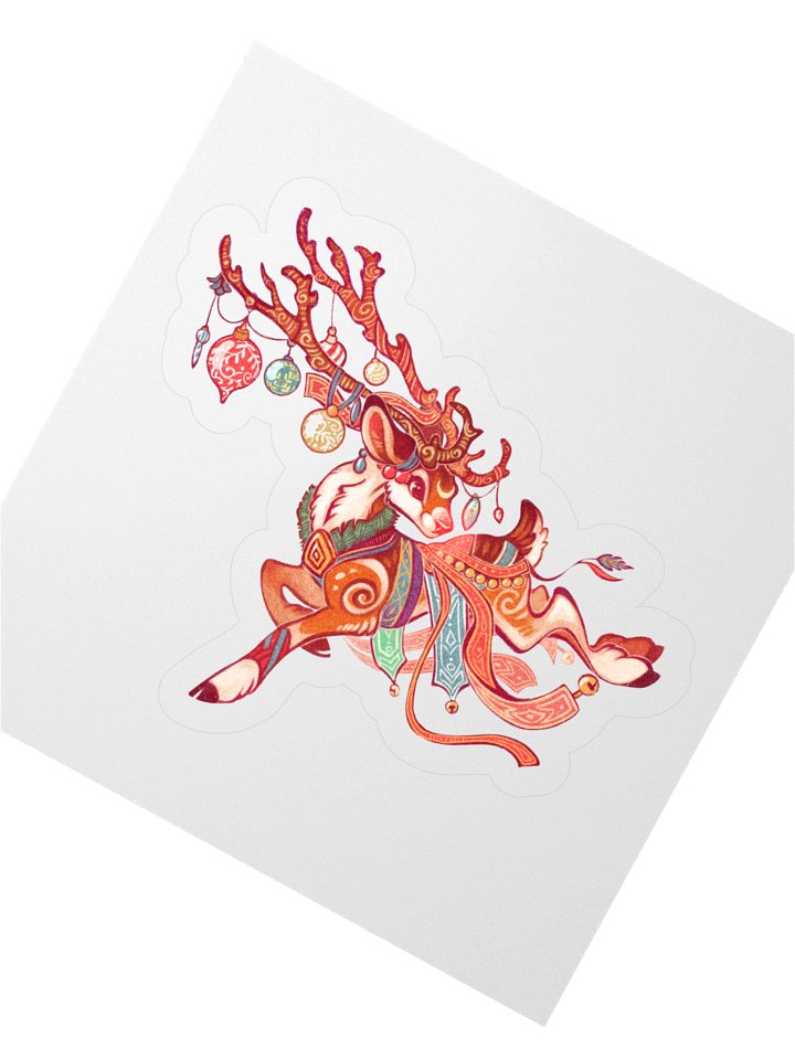 Yule deer | Kiss-cut sticker product image (2)
