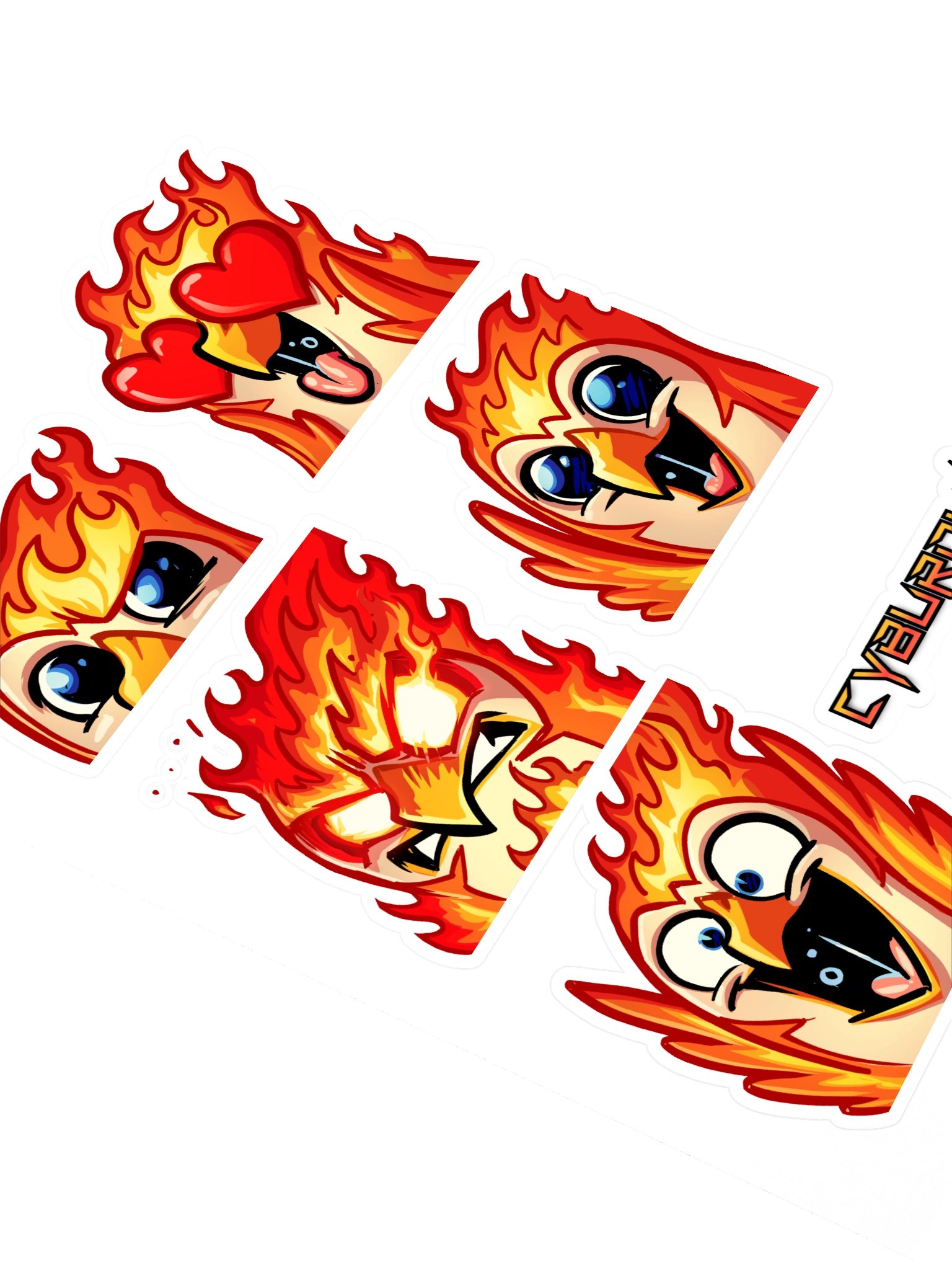 Expressive Flame Kiss Cut Sticker Sheet product image (2)