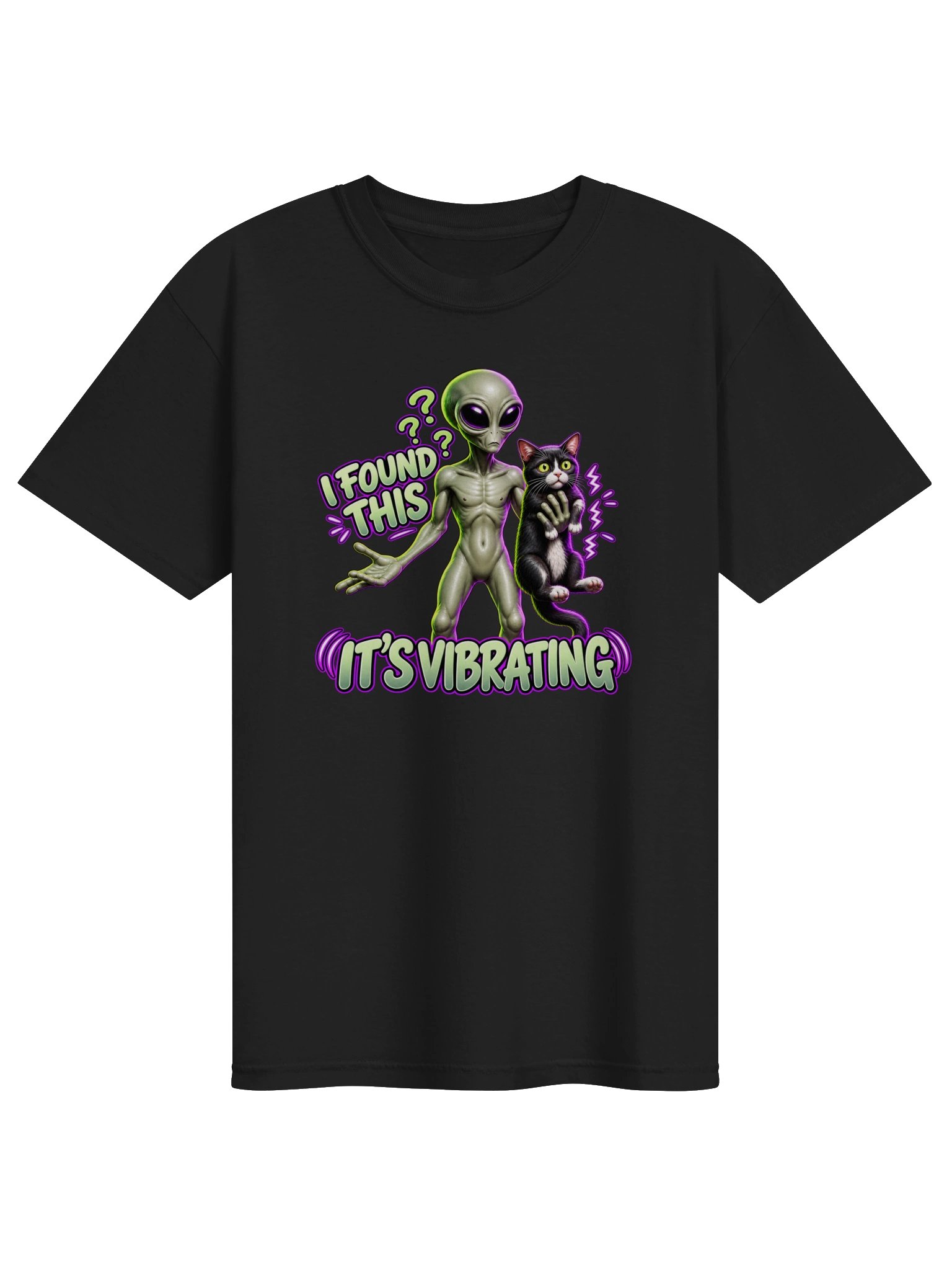 Alien Found a Cat... It's Vibrating! | Comfort Colors Funny T-Shirt product image (6)