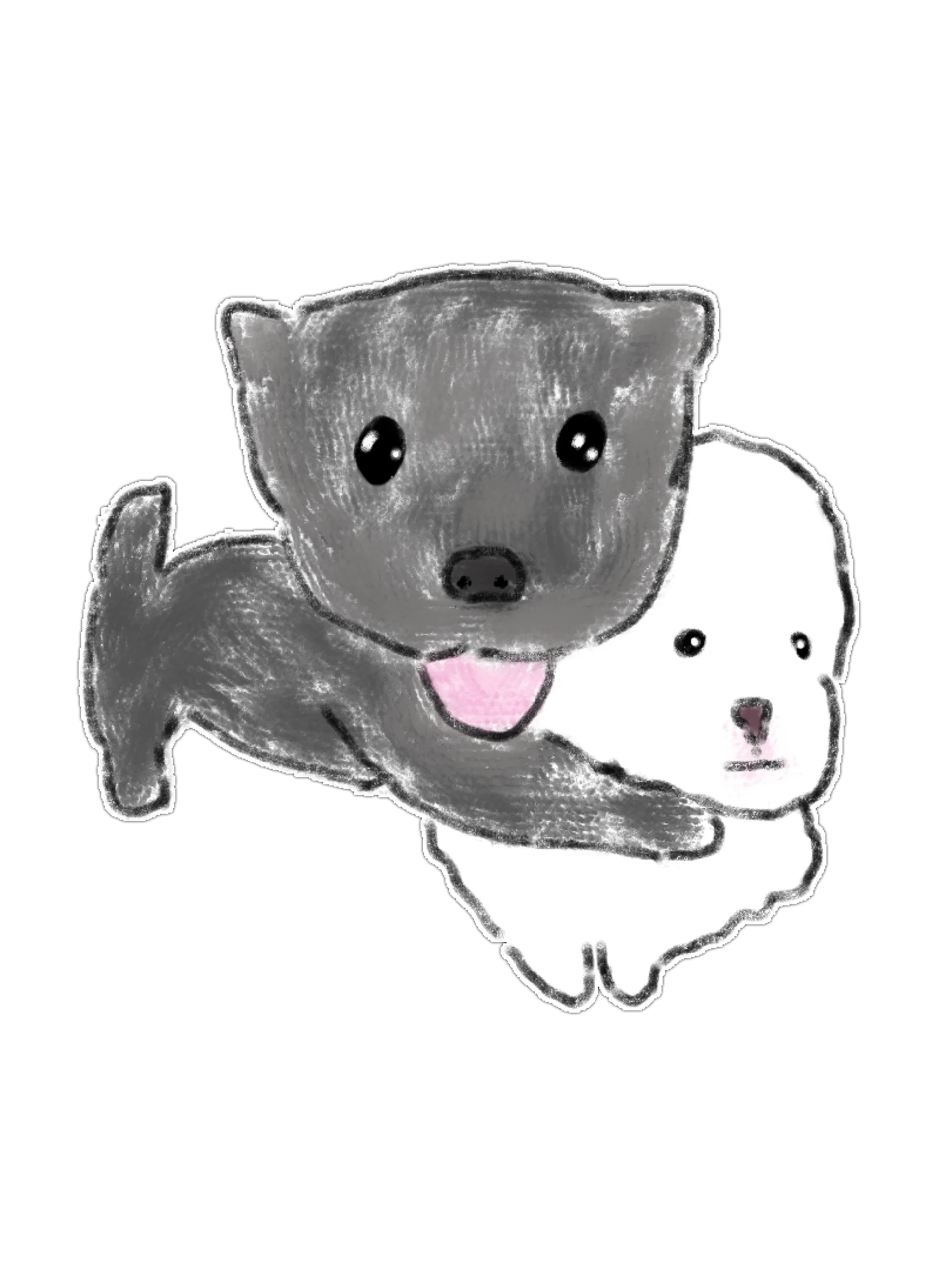 15 Hand-Drawn Dog Pairs PNG Clipart Bundle product image (5)