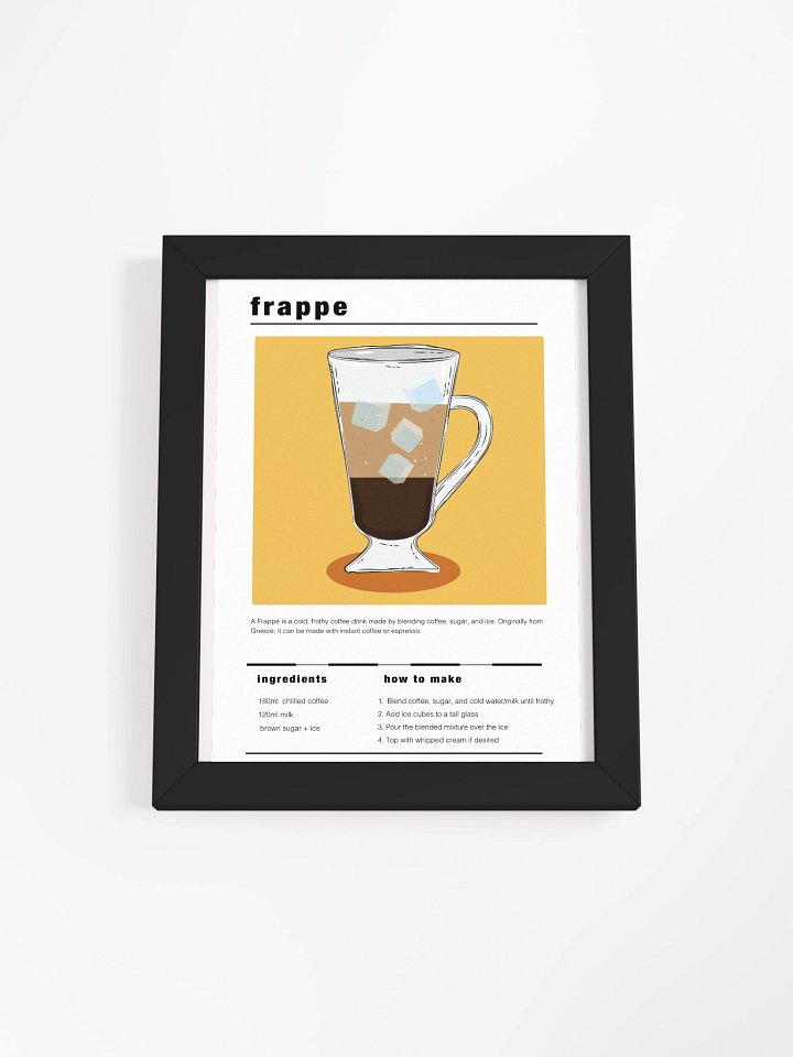 Framed Frappe Coffee Print product image (3)