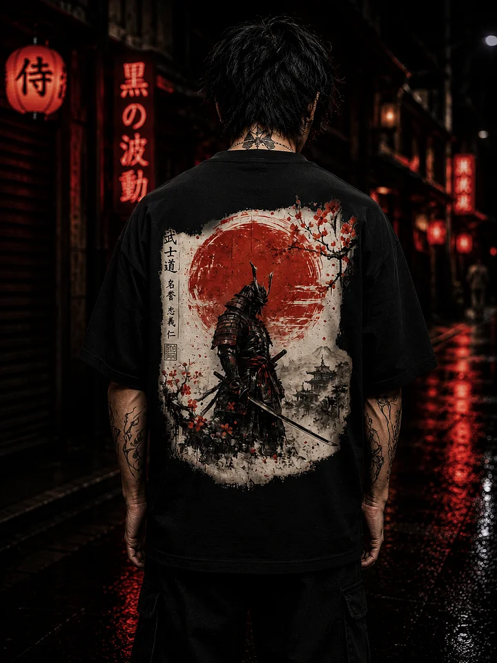 Crimson Bushido Samurai T-Shirt | Japanese Streetwear | KuroVibes product image (1)