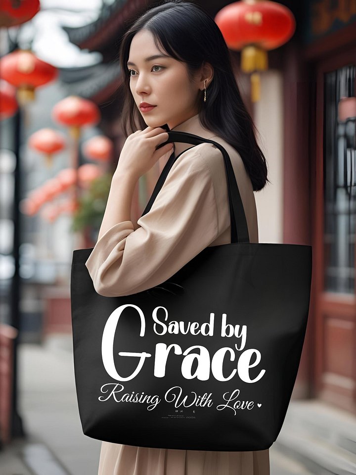 Saved By Grace, Raising With Love Eco Tote Bag product image (1)