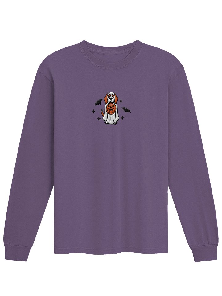 Halloween Beagle(Red & White) Embroidered Long-sleeved T-Shirt product image (17)