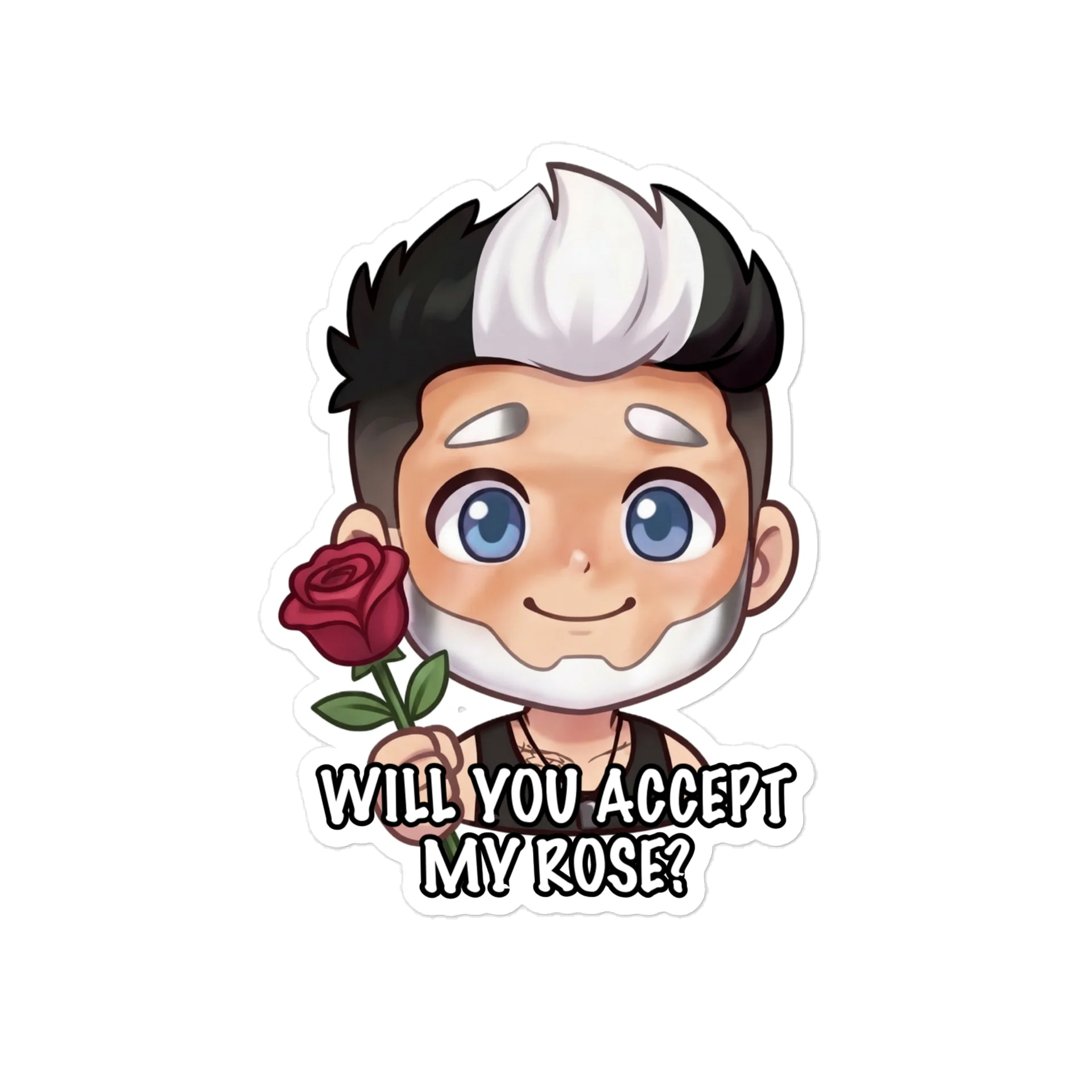 Will You Accept My Rose Sticker product image (1)