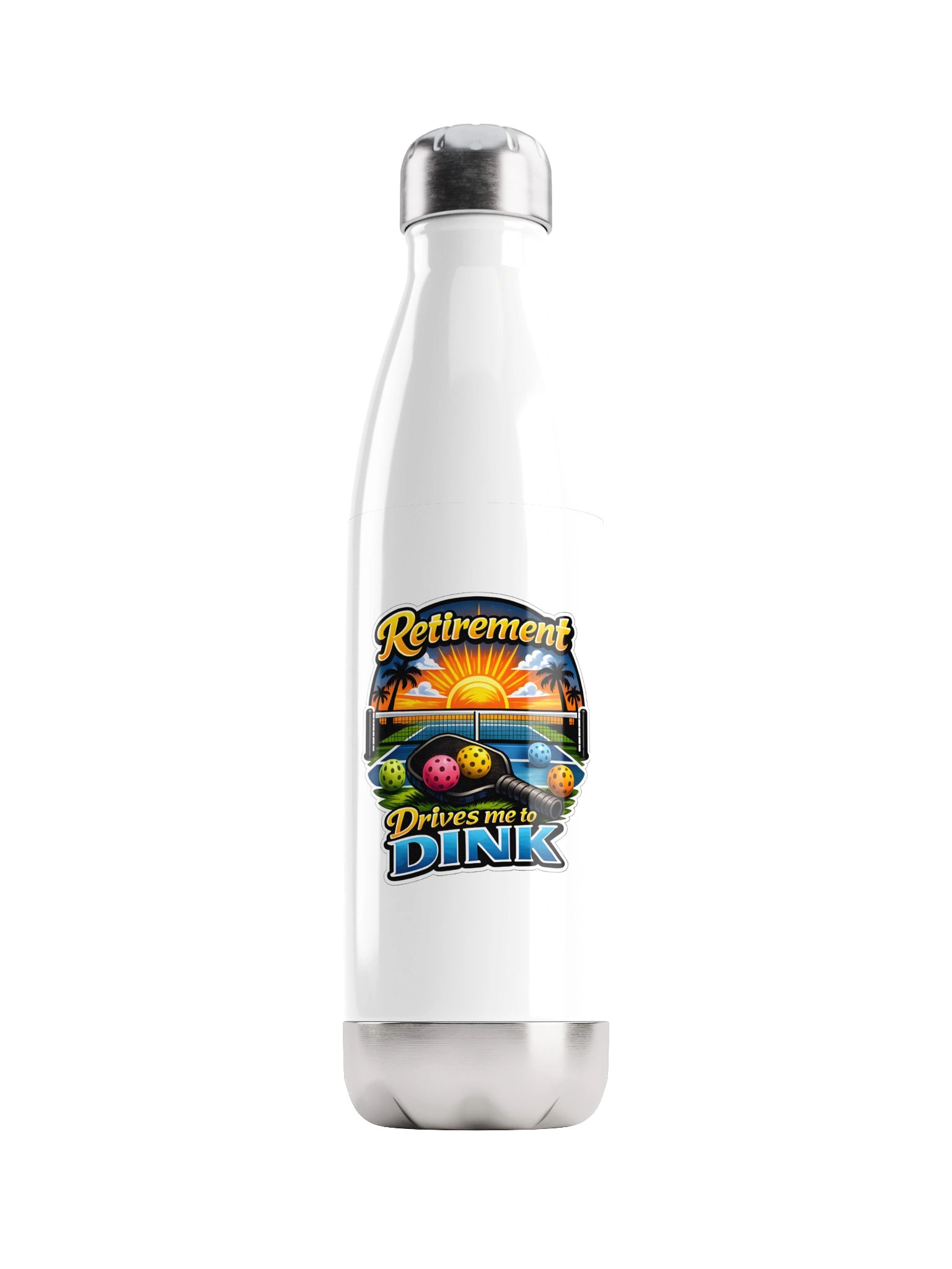 Retirement Drives Me to DINK Pickleball Bottle product image (1)