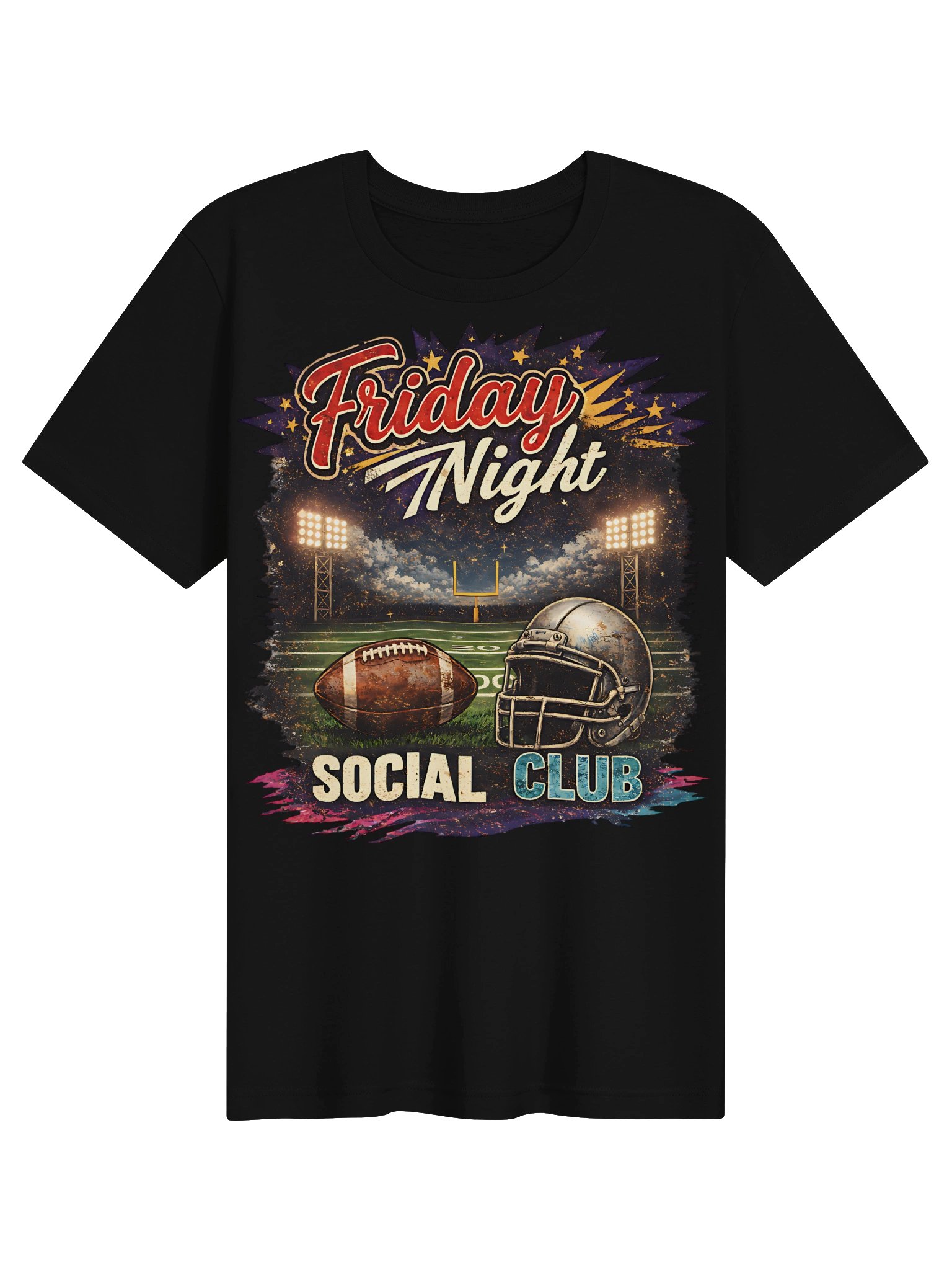 Friday Night Social Club Football Tee product image (1)