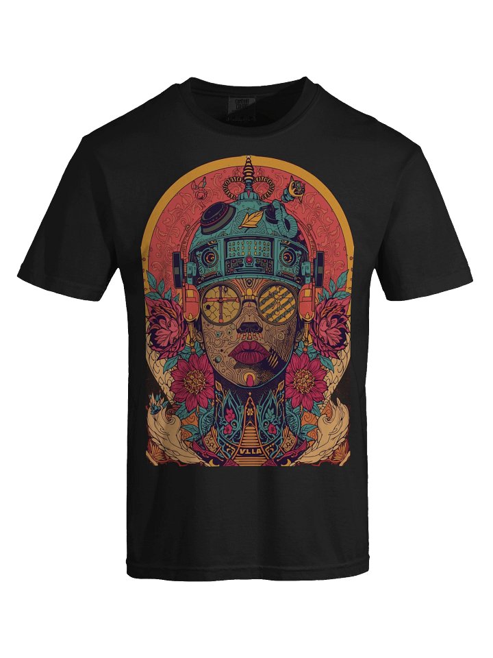 Psychedelic Cyber Bloom Heavyweight Tee product image (2)
