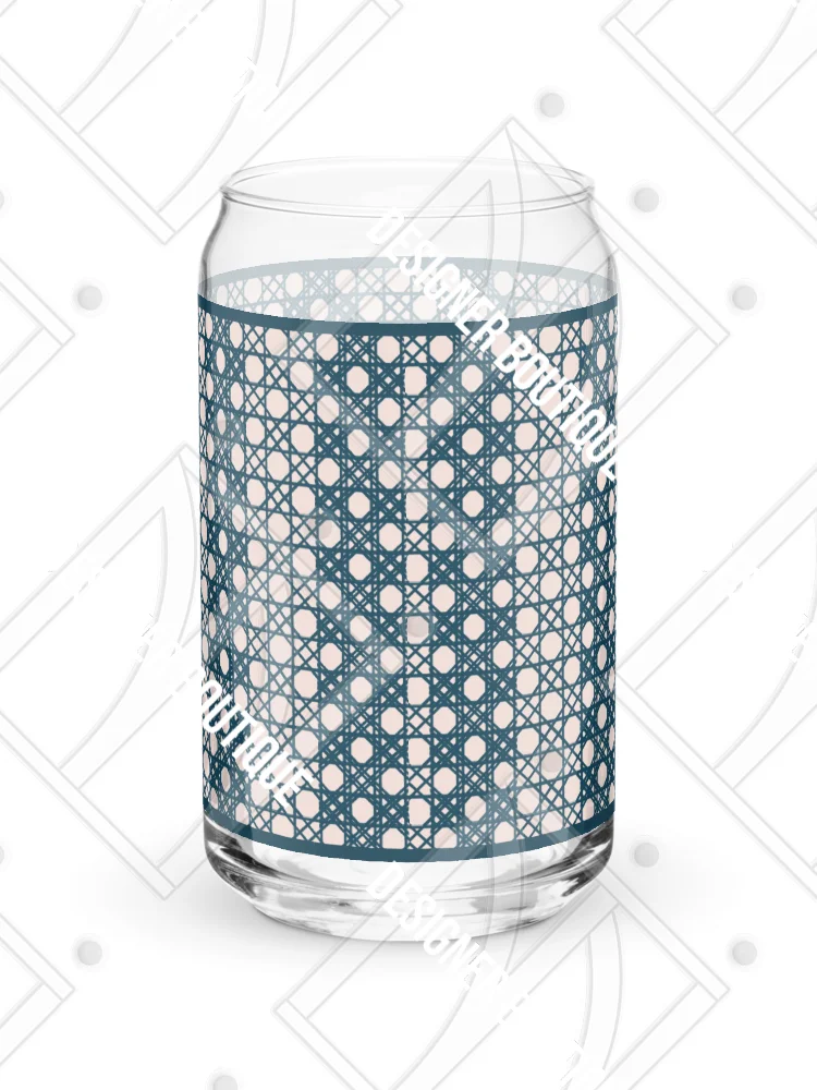 Le Rose Blue Monogram A Can-Shaped Glass product image (8)