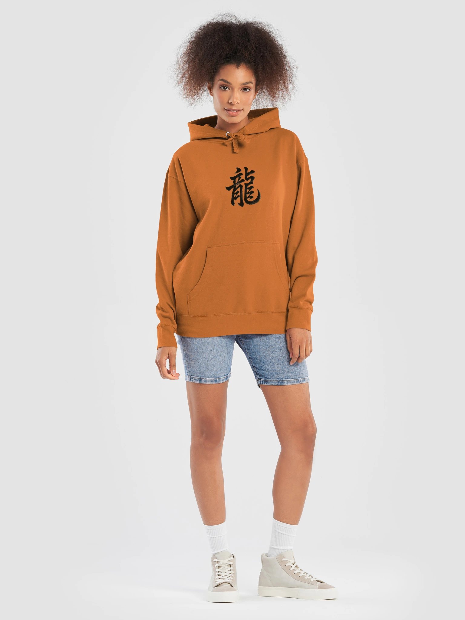 Dragon Omen Kanji Art from a Fallen Sengoku Battlefield - Hoodie - Light Body - Front Print product image (9)