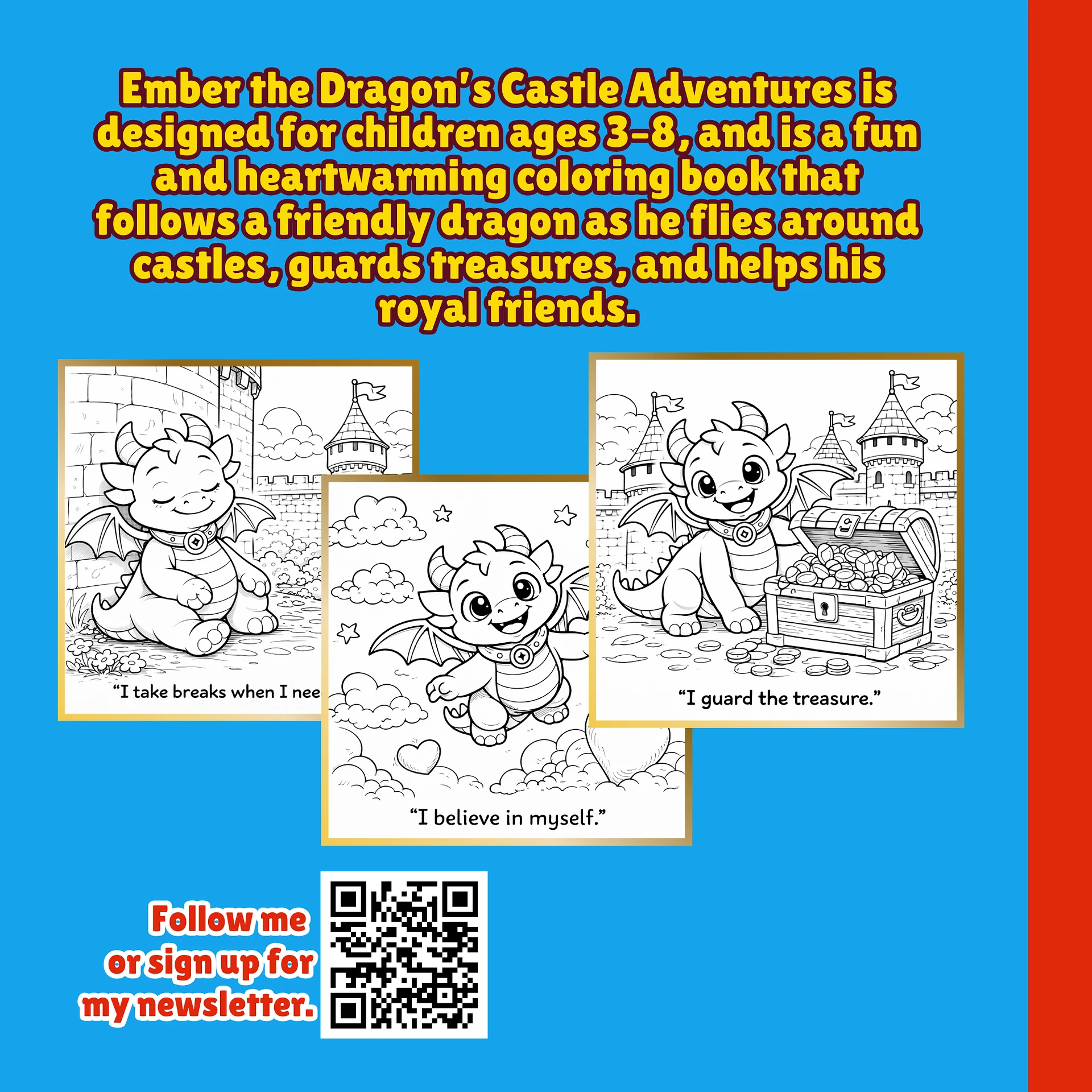 Ember the Dragon’s Castle Adventures Coloring Book product image (4)