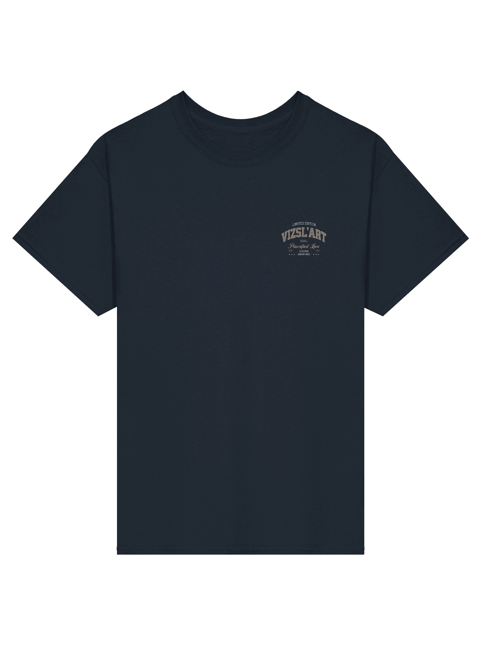 PAWSETIQ 100% Cotton Unisex Gildan T-shirt by EQALL® Essentials: VIZSL' Art_White_Light Brown_Beige product image (1)