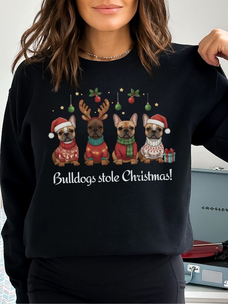Bulldogs Stole Christmas Funny Sweatshirt For True Crime Lover product image (1)