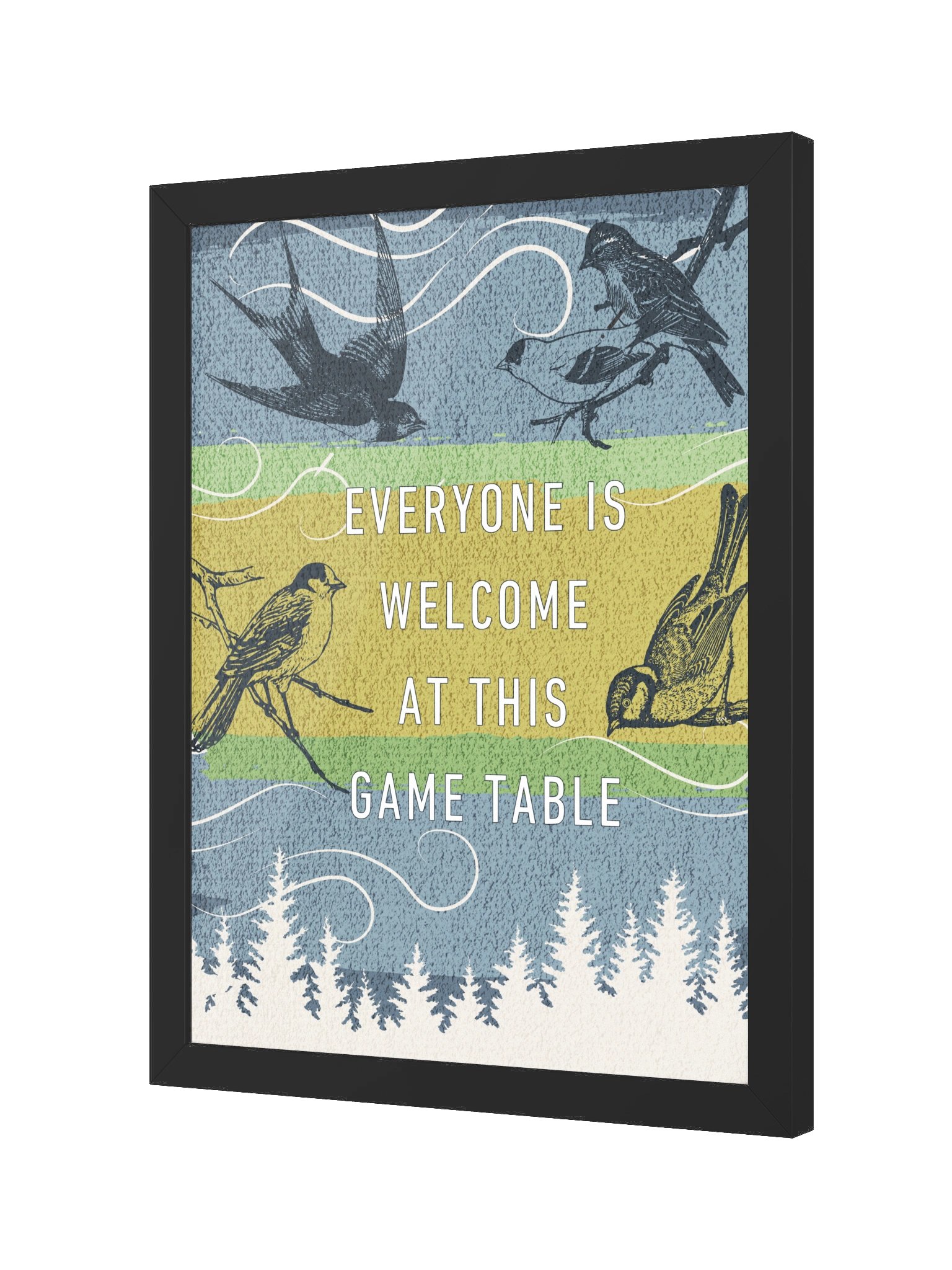 Inclusive Nature and Birds Board Game Room Poster - FRAMED product image (12)