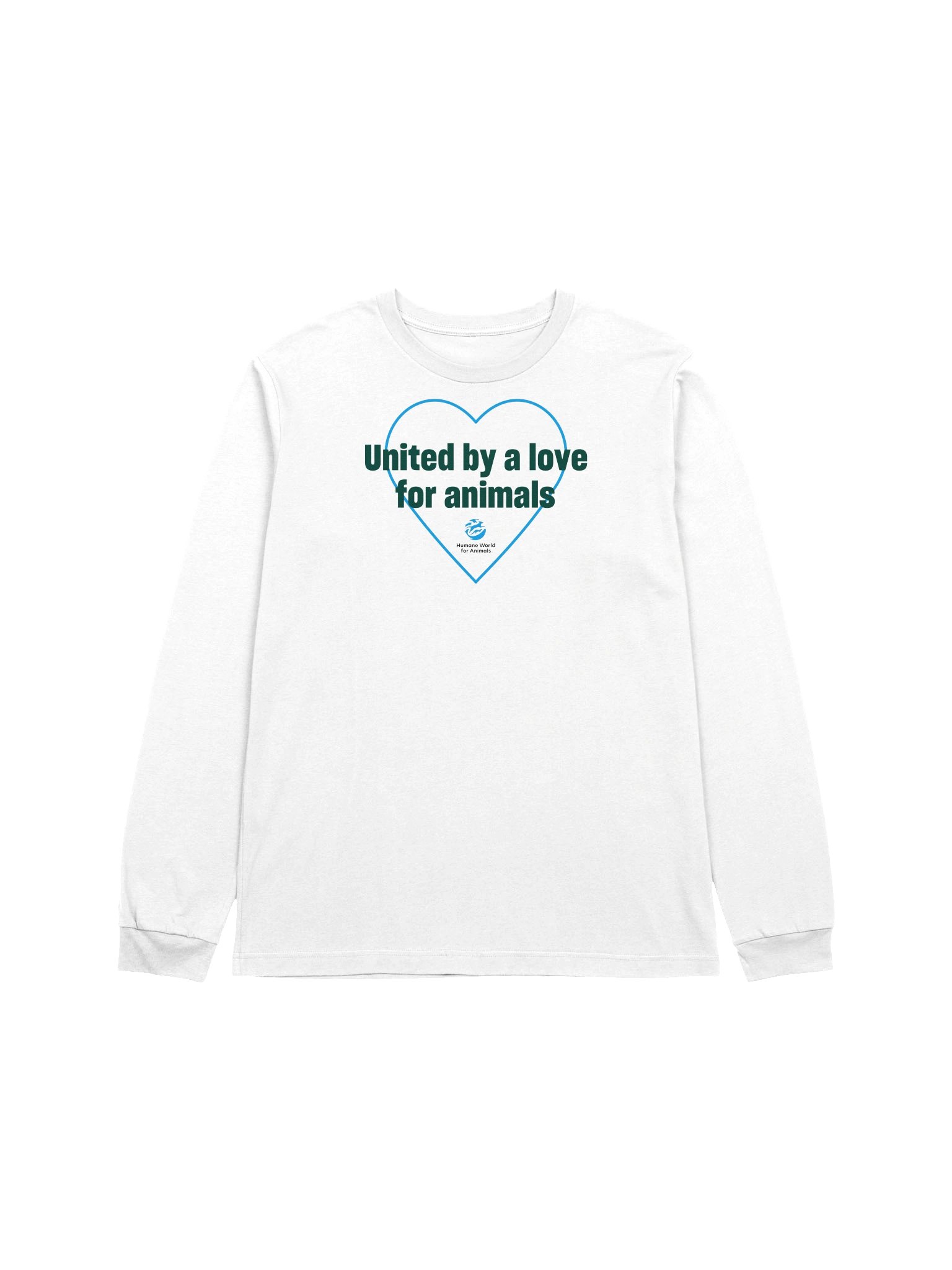 United by a love for animals - Heart - Long sleeve tee product image (1)