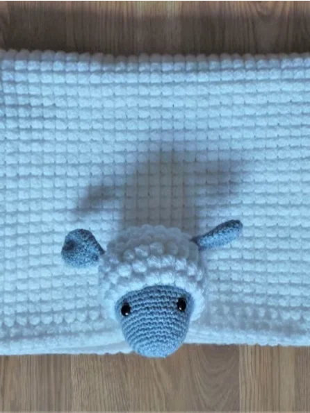Crochet Sheep Blanket Pattern - 3in1 Pram Toy Lovey PDF Pattern - Crafting Happiness product image (4)