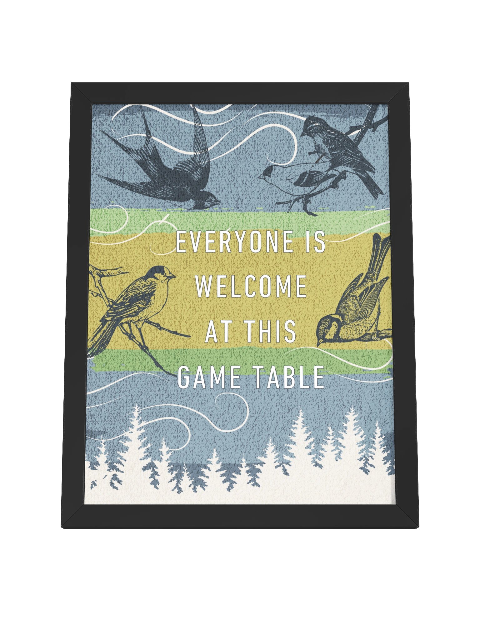 Inclusive Nature and Birds Board Game Room Poster - FRAMED product image (23)