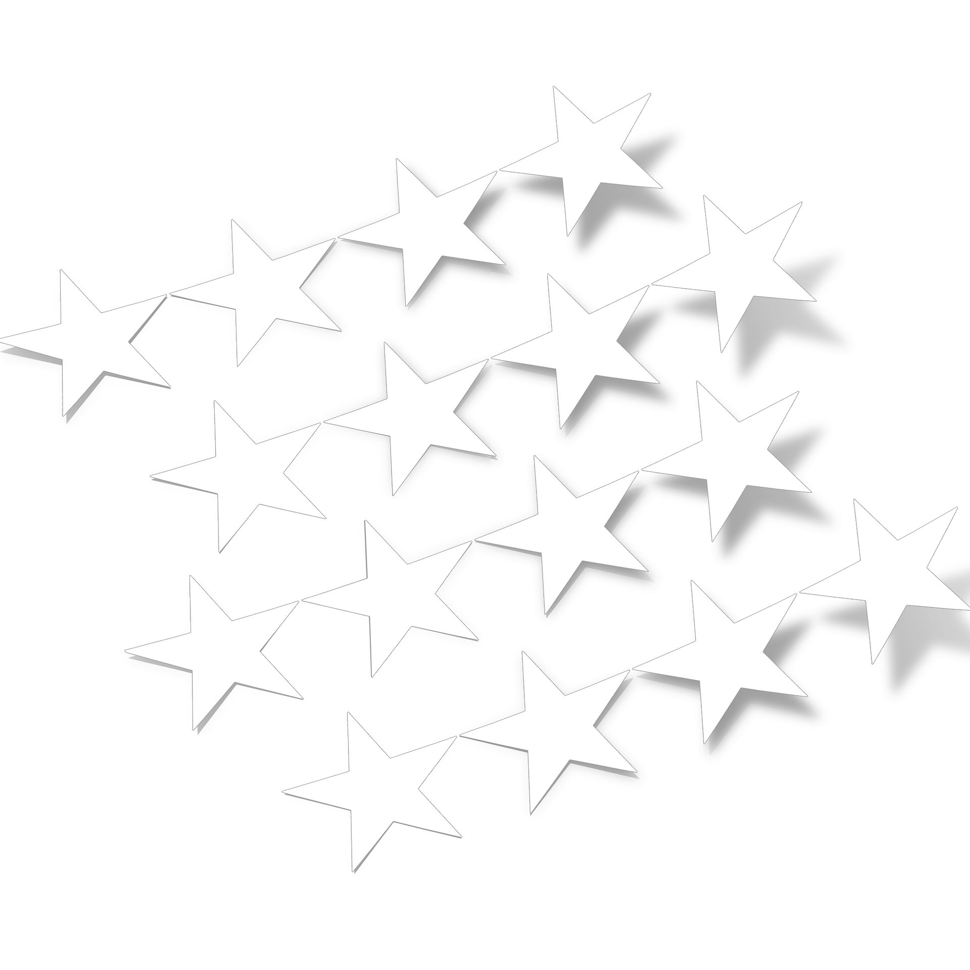 2 Inch White Star Decals, Vinyl Star Stickers for Surfboards, Walls and Crafts, Bulk Packs 100 to 600 product image (1)