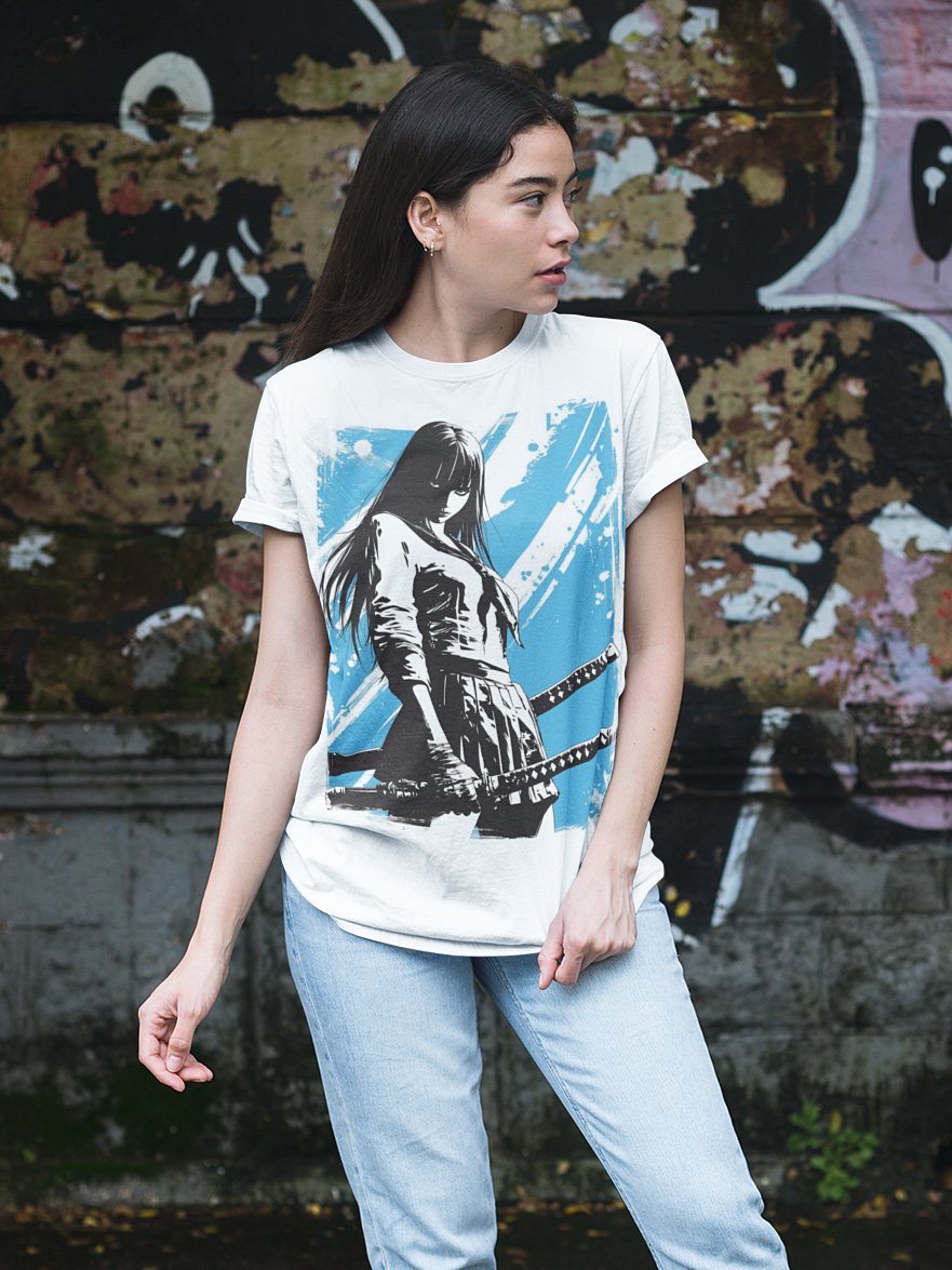 Samurai School Girl Premium Soft Tee product image (2)