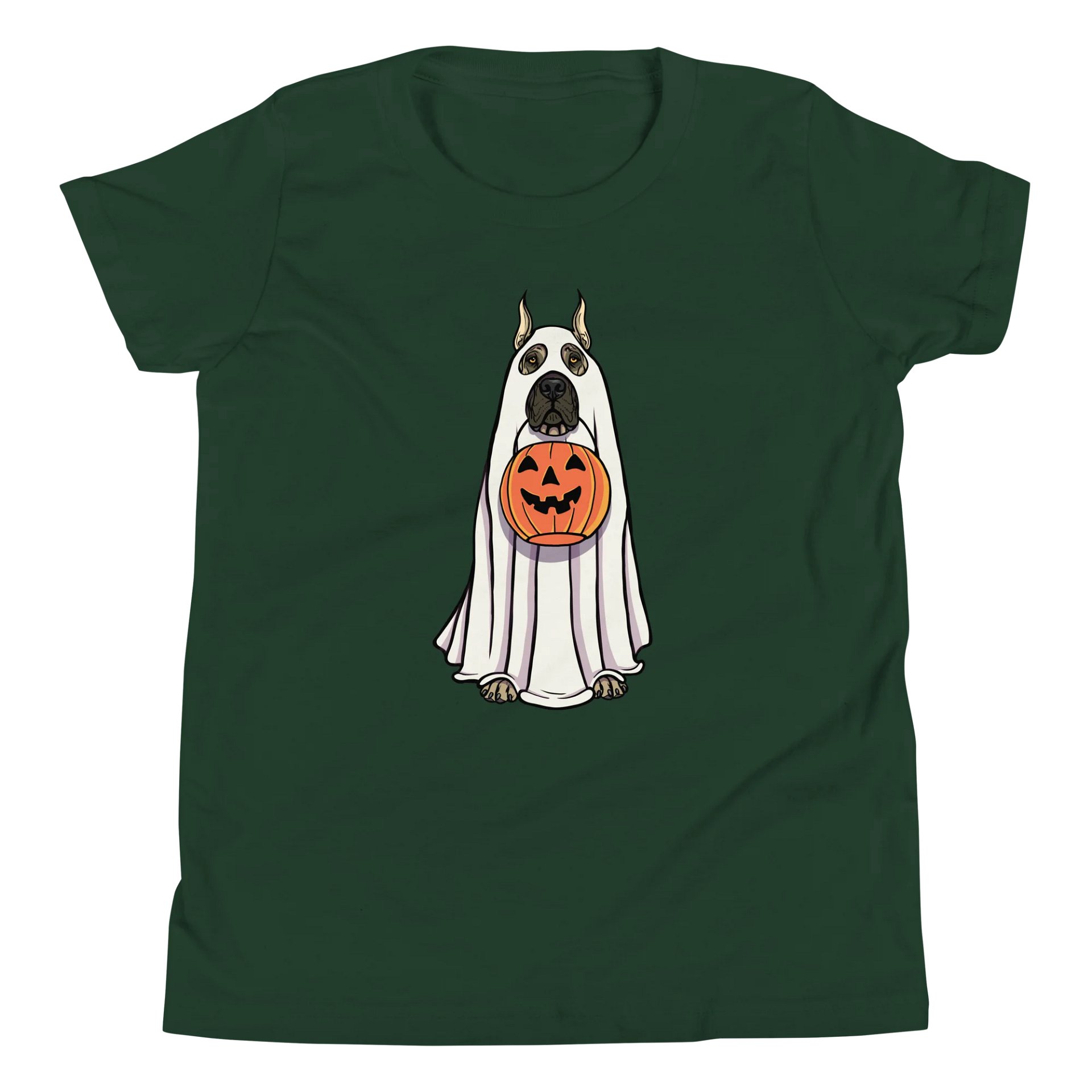 Halloween Great Dane(Fawn, Cropped Ears) Youth T-Shirt product image (5)