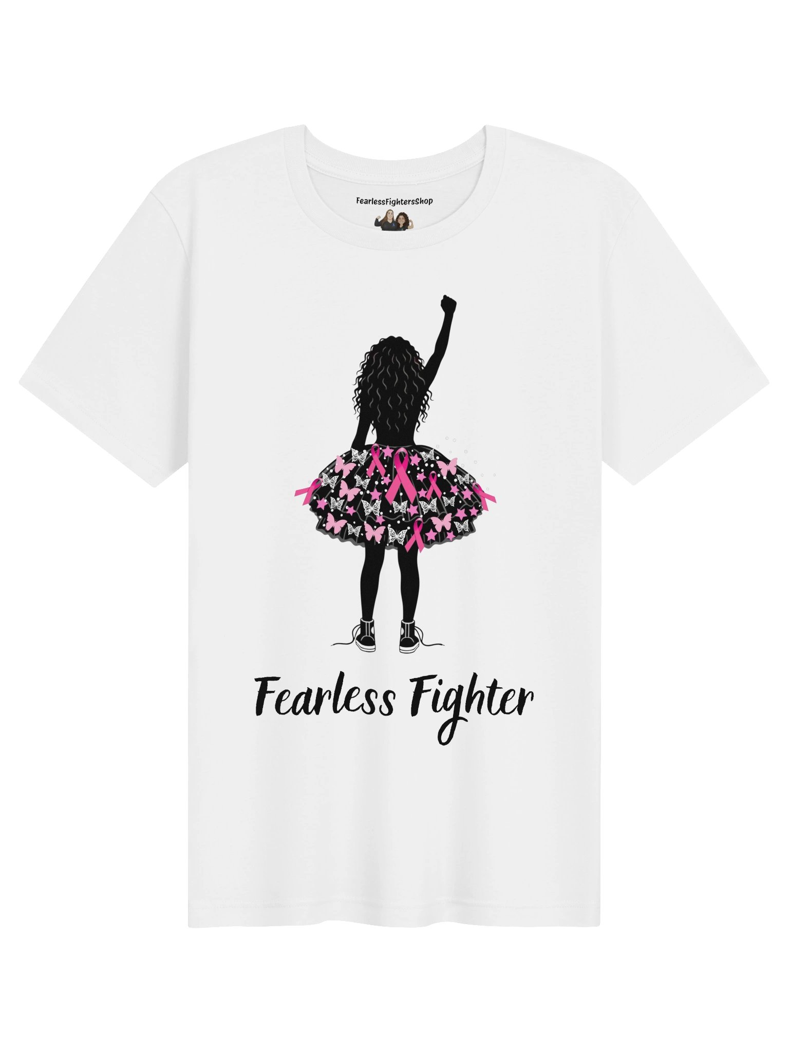 Breast Cancer - Fearless Fighter Unisex T-Shirt [white] product image (1)