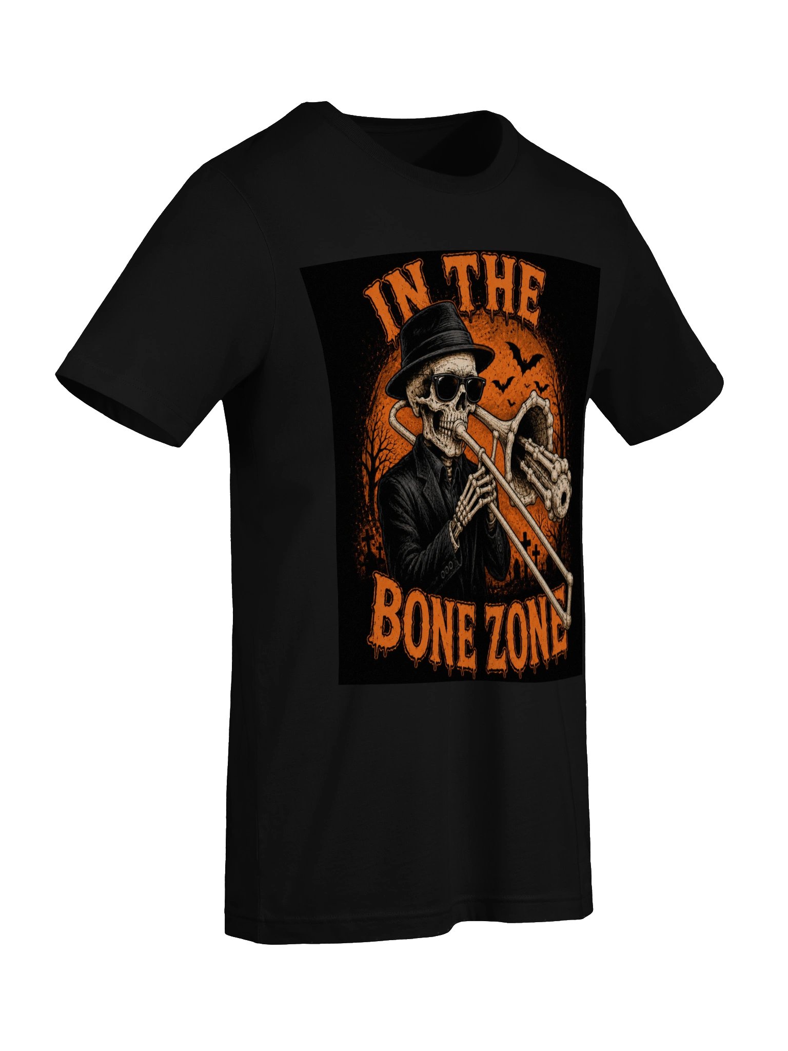 In the Bone Zone! Halloween Tee – Black (TikTok) product image (3)